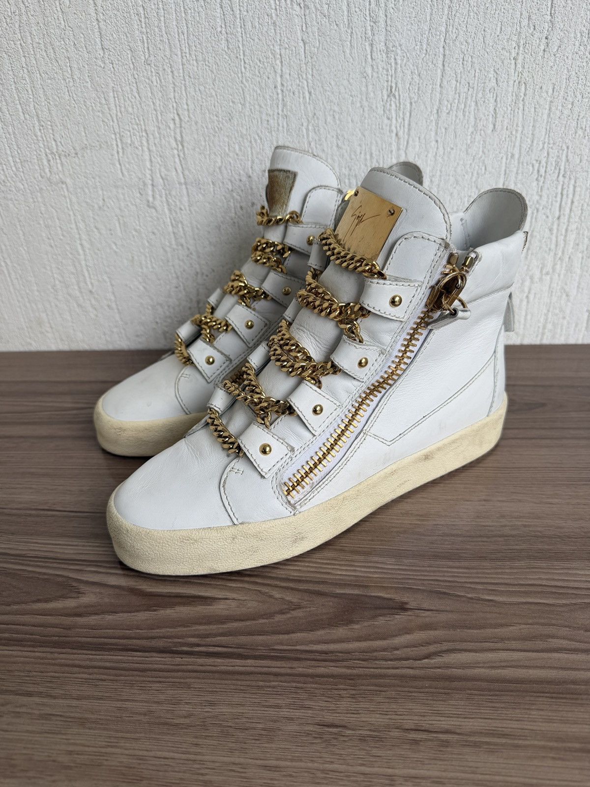 Giuseppe Zanotti Golden chain high sneaker Size US 9 / EU 42 - 7 Thumbnail