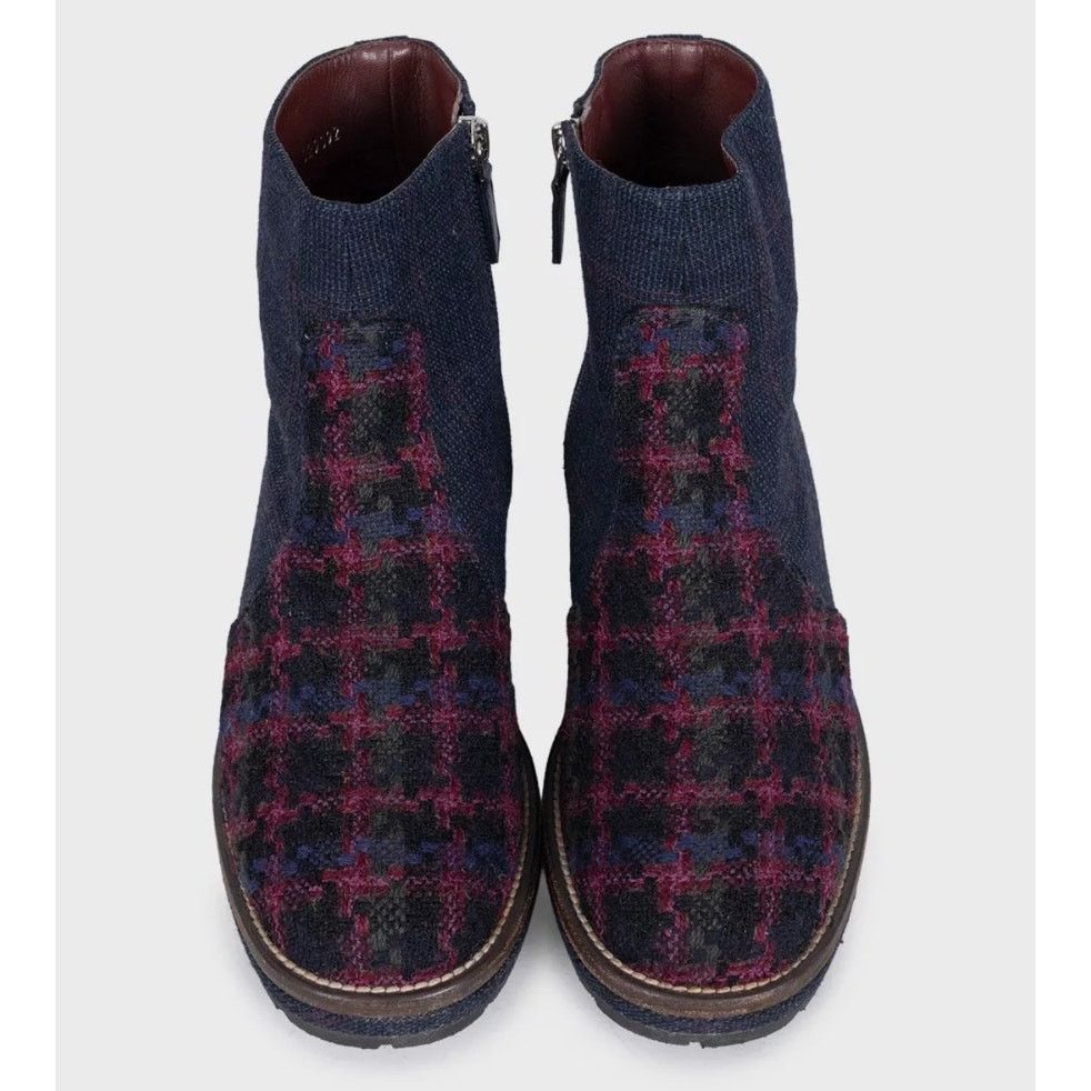 Chanel Chanel Blue Textile Logo Zip Ankle Boots Size 38.5 Size US 7.5 / IT 37.5 - 2 Thumbnail