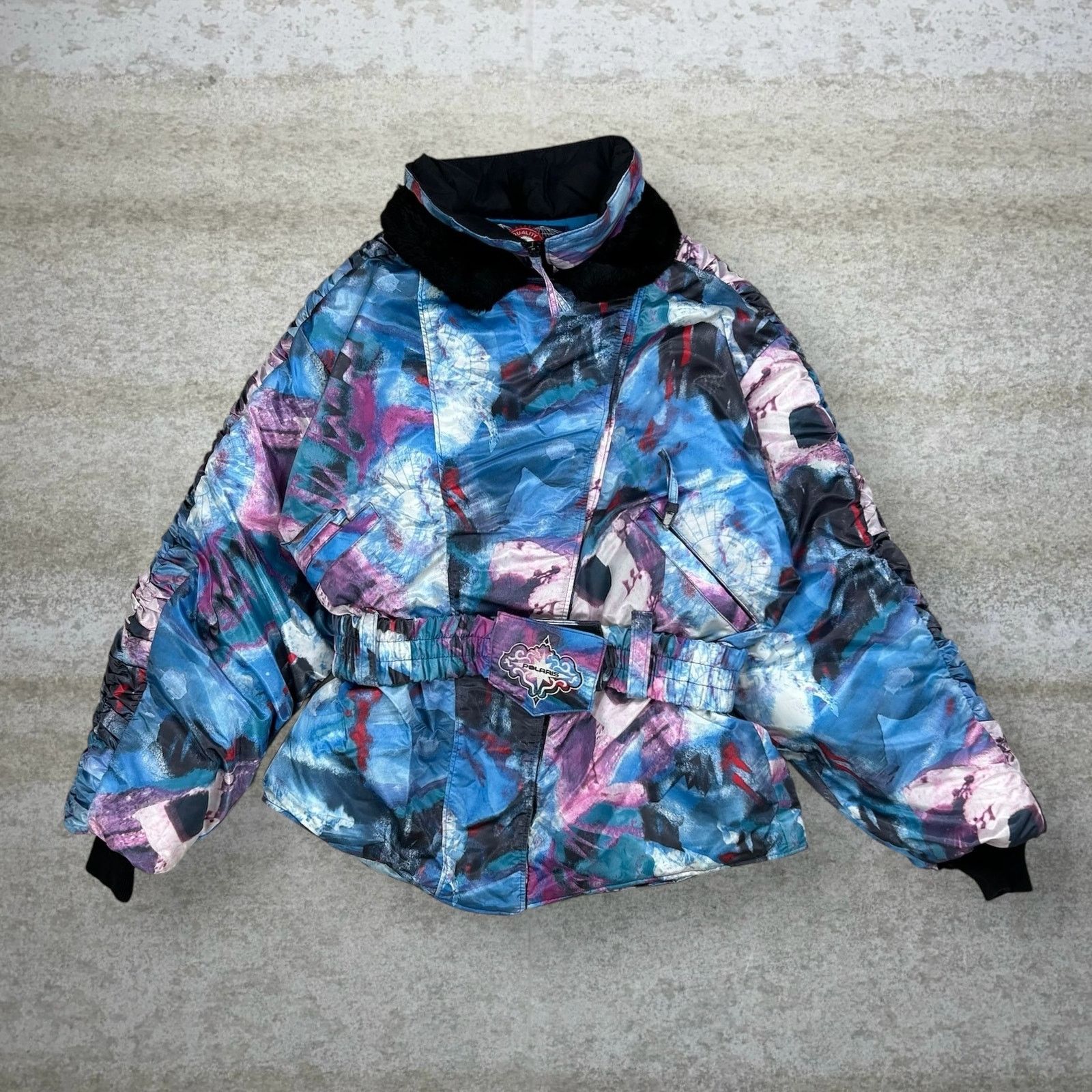 Vintage Vintage 90s Polaris Puffer Ski Jacket Womens M Blue Pink Size M / US 6-8 / IT 42-44 - 1 Thumbnail