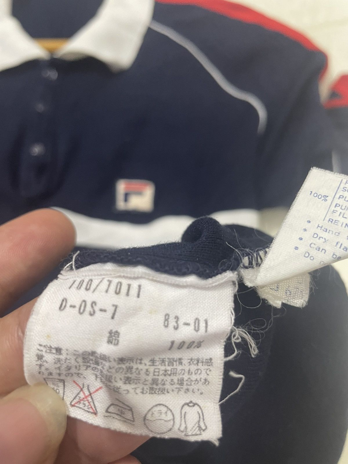 Fila × Vintage Vintage Fila Tshirt Collar(pinhole) Size US M / EU 48-50 / 2 - 11 Thumbnail