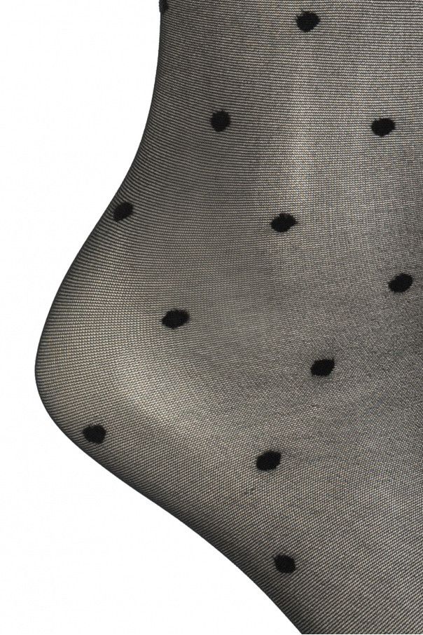Saint Laurent Paris o1s1wg110924 Dotted Voile Tights in Black Size 34" / US 12 / IT 48 - 2 Thumbnail