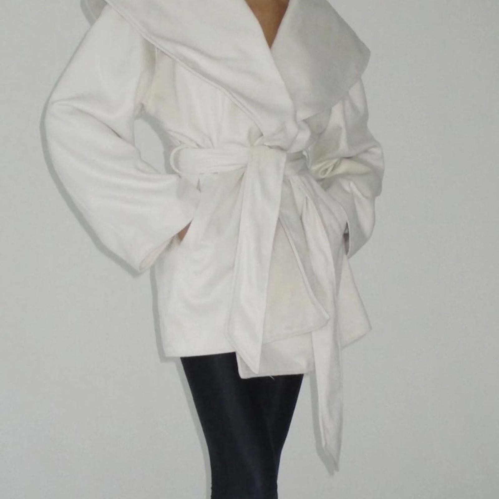 Other Brand new WEWOREWHAT cream belted coat Size XS / US 0-2 / IT 36-38 - 2 Thumbnail