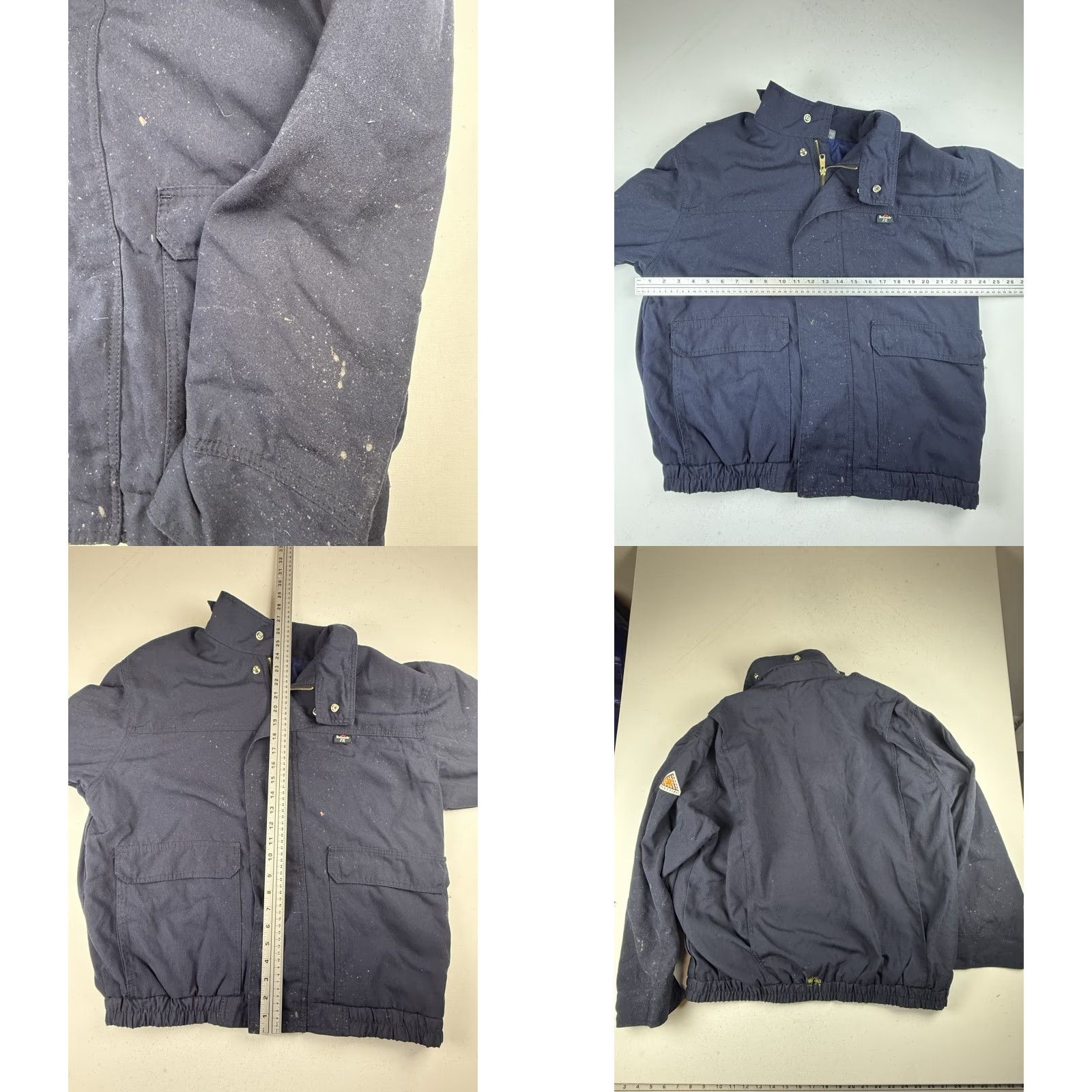 Vintage Bulwark Jacket Mens L Blue Flame Resistant Bomber Workwear Shirt? Size US L / EU 52-54 / 3 - 8 Thumbnail