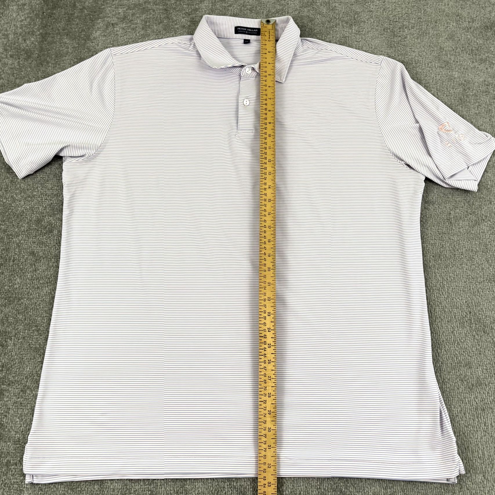 Peter Millar Peter Millar Polo Shirt Mens 2XL Crown Crafted Golf Pink Blue Breast Cancer Logo Size US XXL / EU 58 / 5 - 6 Thumbnail