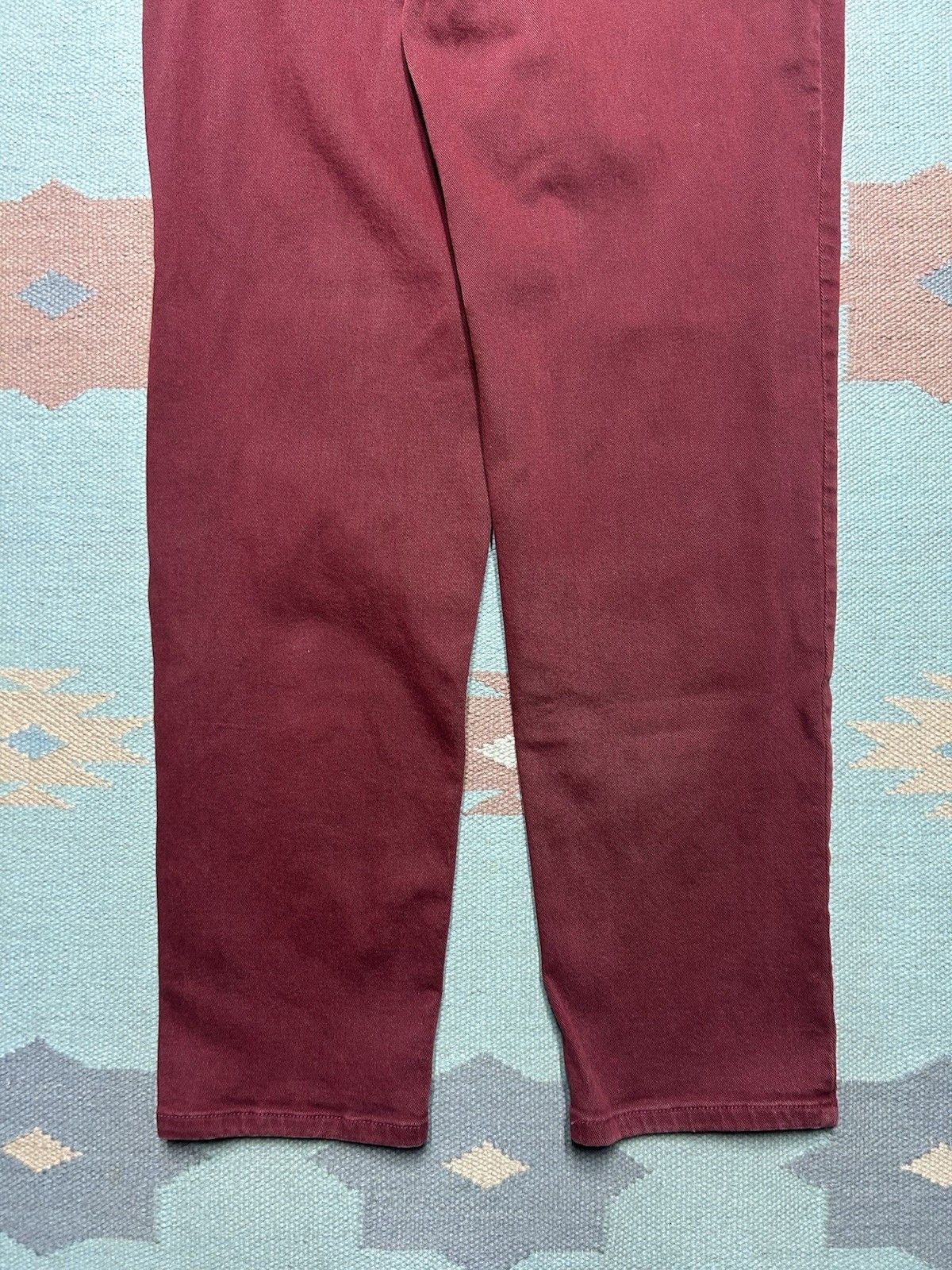 Levi's Vtg Levi’s 550 jeans maroon relaxed tapered womens 12 31x30 Size 31" - 2 Thumbnail