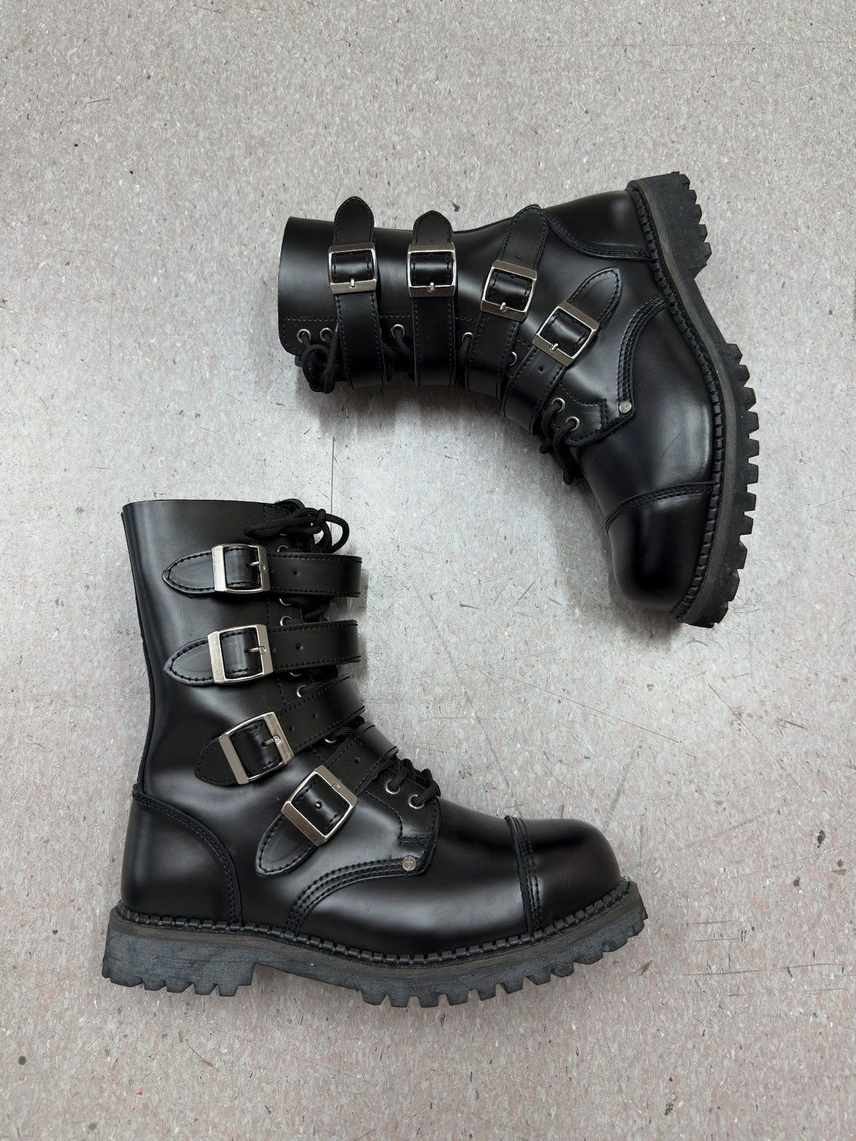 Avant garde gothic rare leather high boots Gothicana