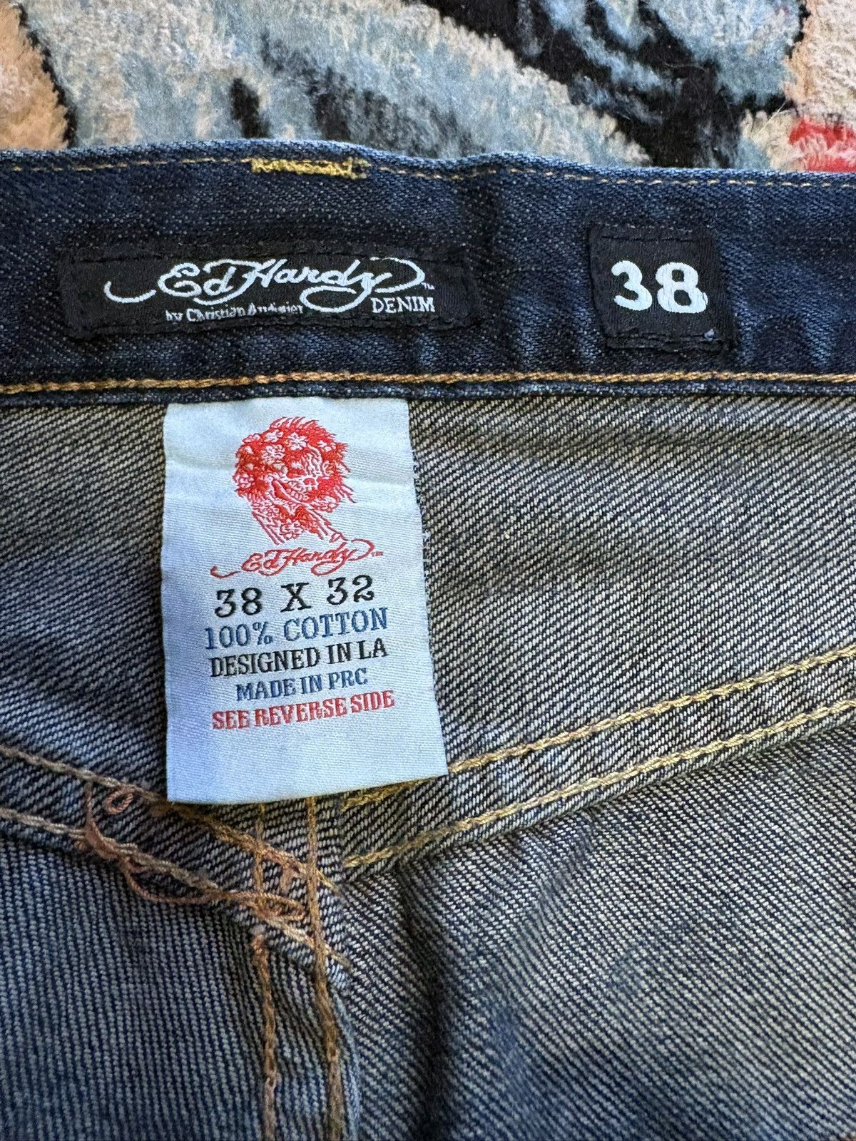Ed Hardy Vintage y2K Embroidered Ed Hardy Rattlesnake Patchwork Jeans Size US 38 / EU 54 - 8 Thumbnail