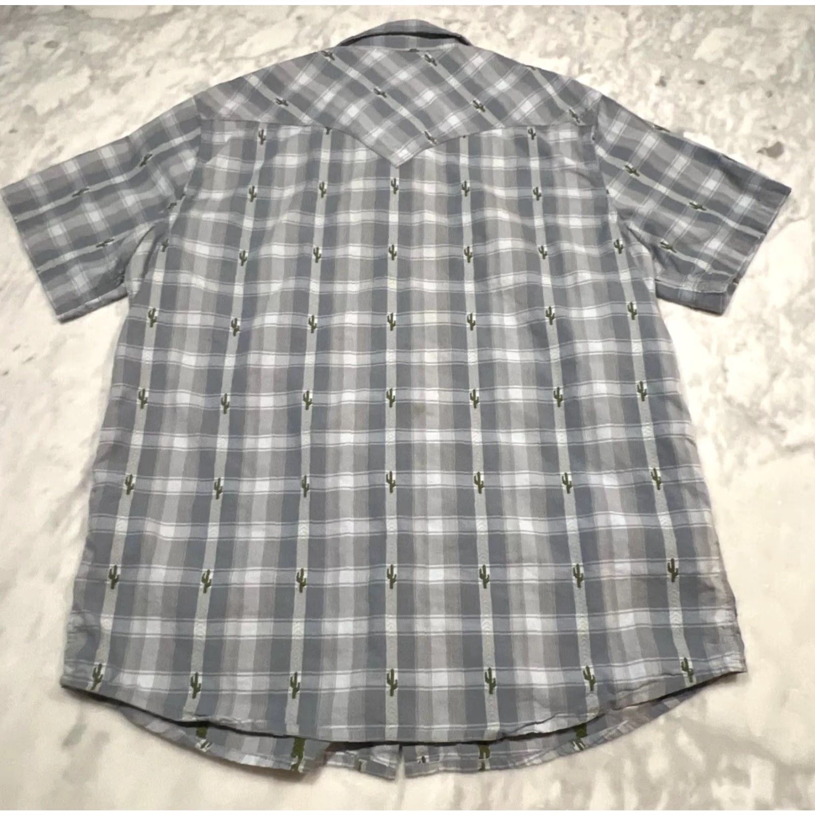 Vintage Moon Shine By Brad Paisley Pearl Snap Western Men’s Large Plaid Cactus Go West Shirt mens Large Blue Cotton Embroidered Western Cactus Go West Shirt Size US L / EU 52-54 / 3 - 6 Thumbnail