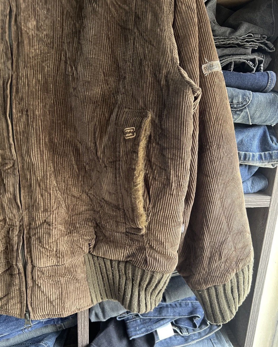 Billabong 🔥Billabong Faux Fur Corduroy Zipper Jacket Hoodie Size US M / EU 48-50 / 2 - 9 Thumbnail