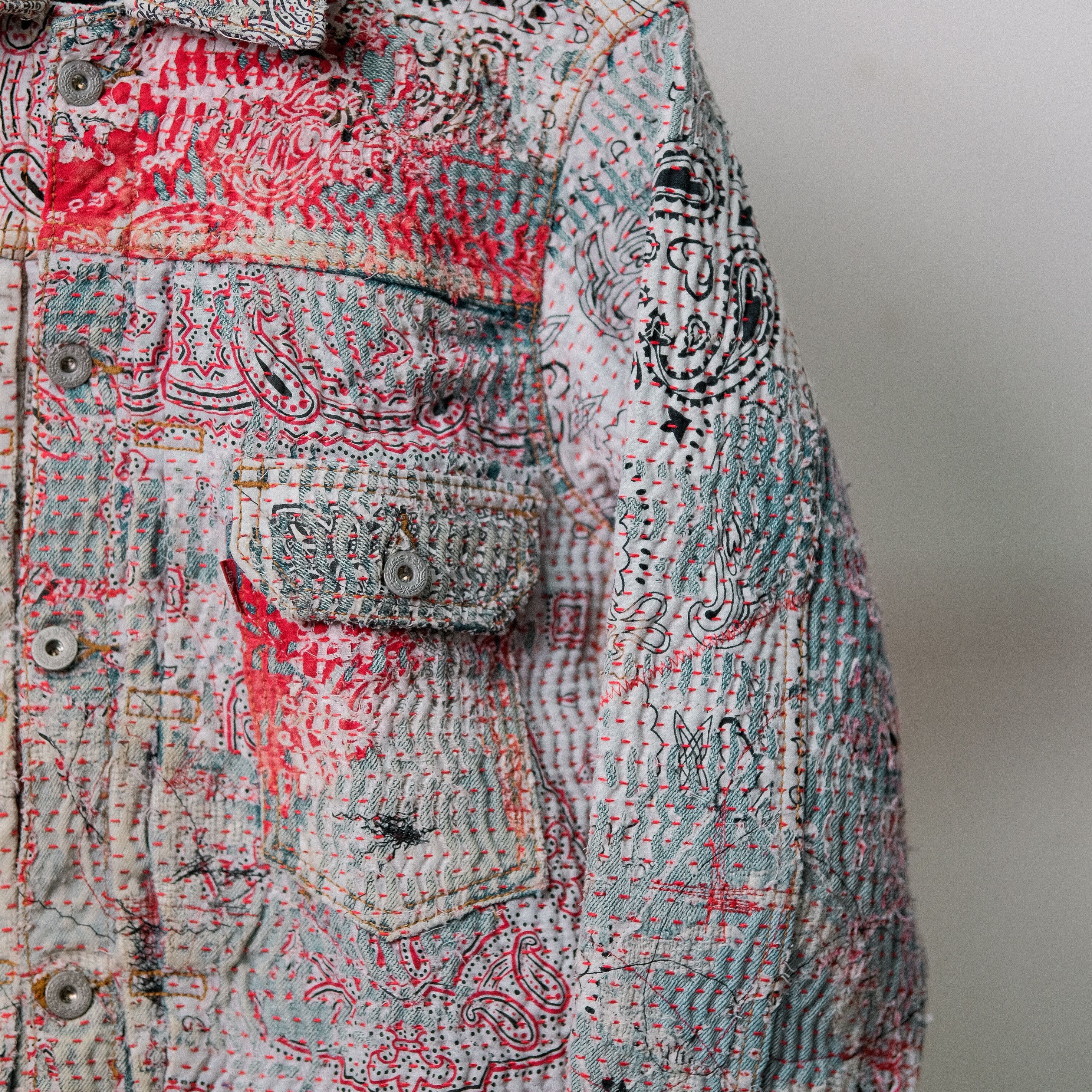 Levi's Levis 71507 Selvedge X Sashiko Boro Rugged Company Jacket Size US M / EU 48-50 / 2 - 8 Thumbnail