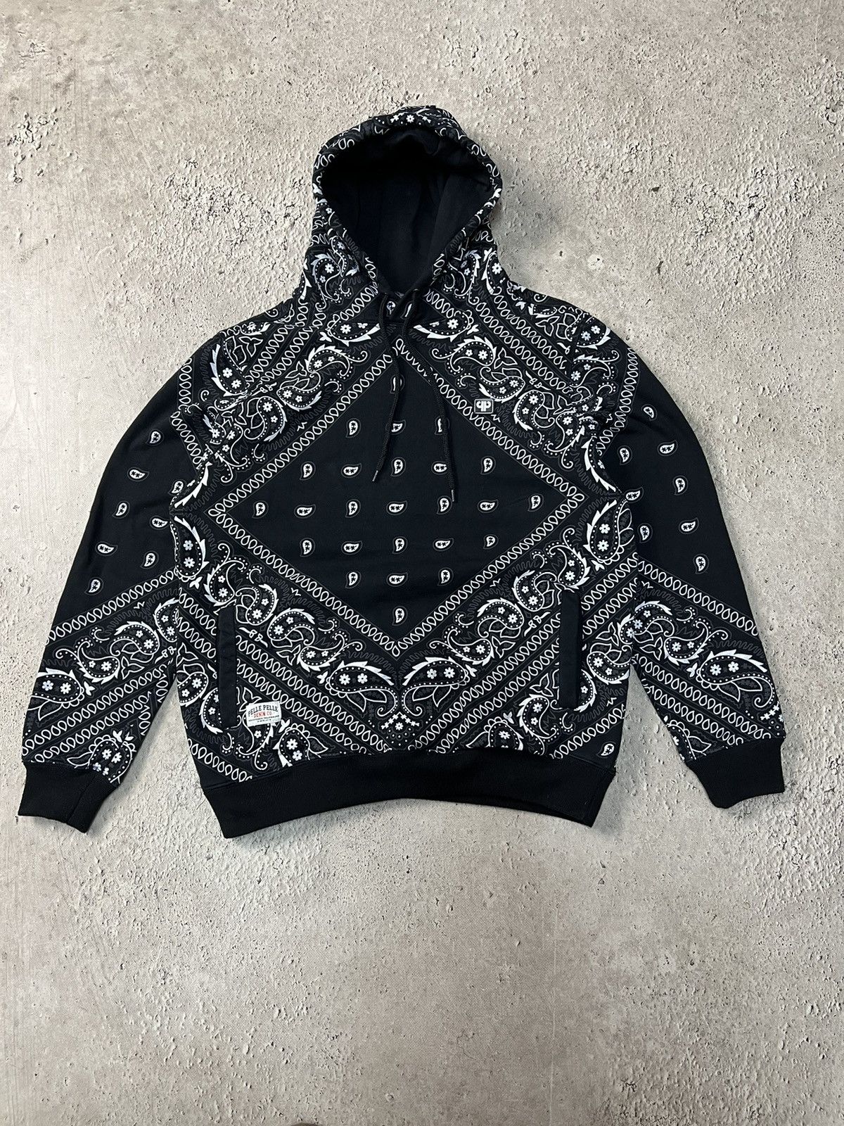 Vintage Y2K bandanna Boxy Hoodie Rap Pelle Pelle