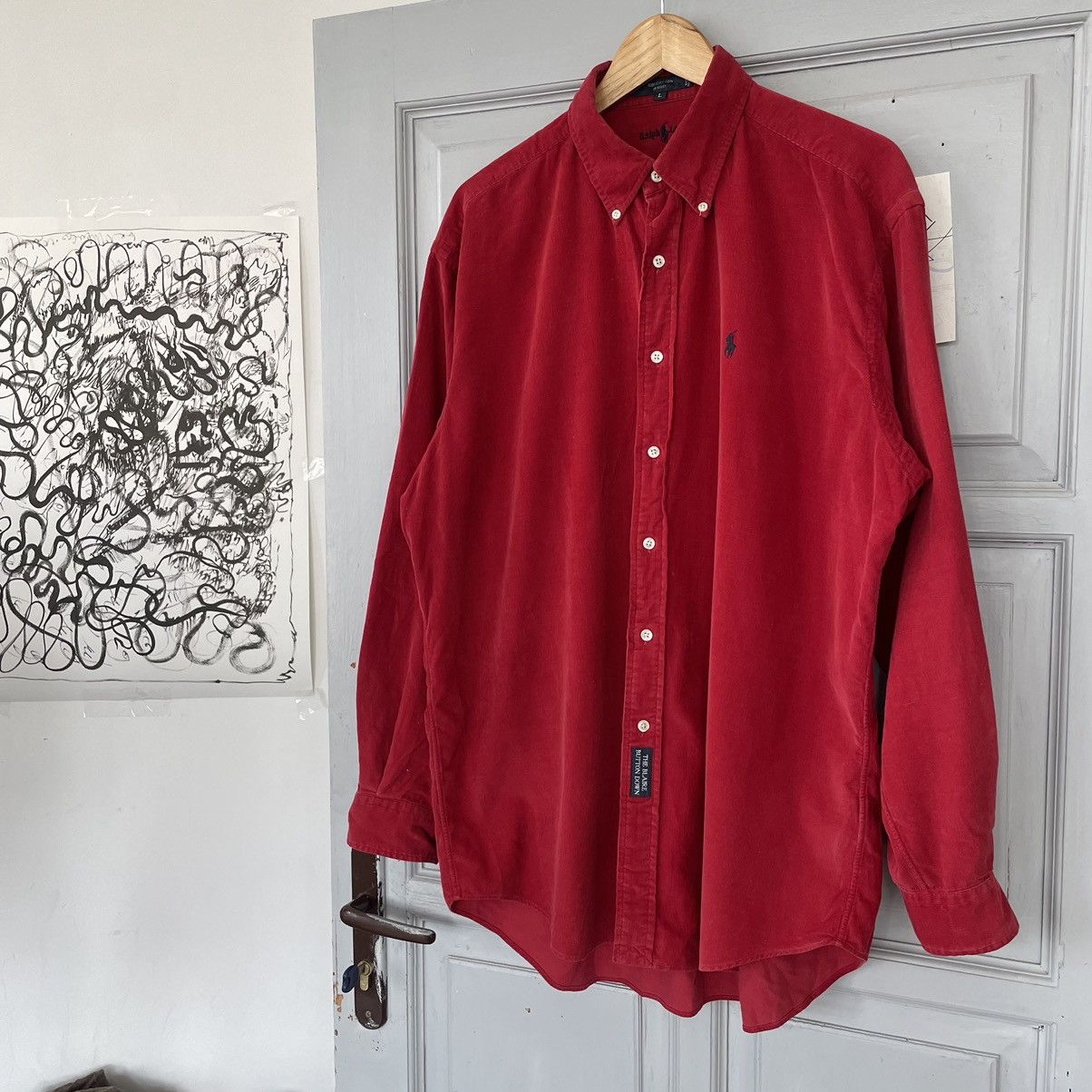 Polo Ralph Lauren × Ralph Lauren Blue Label × Vintage Vintage Polo Ralph Lauren velveteen shirt button up Size US L / EU 52-54 / 3 - 4 Thumbnail