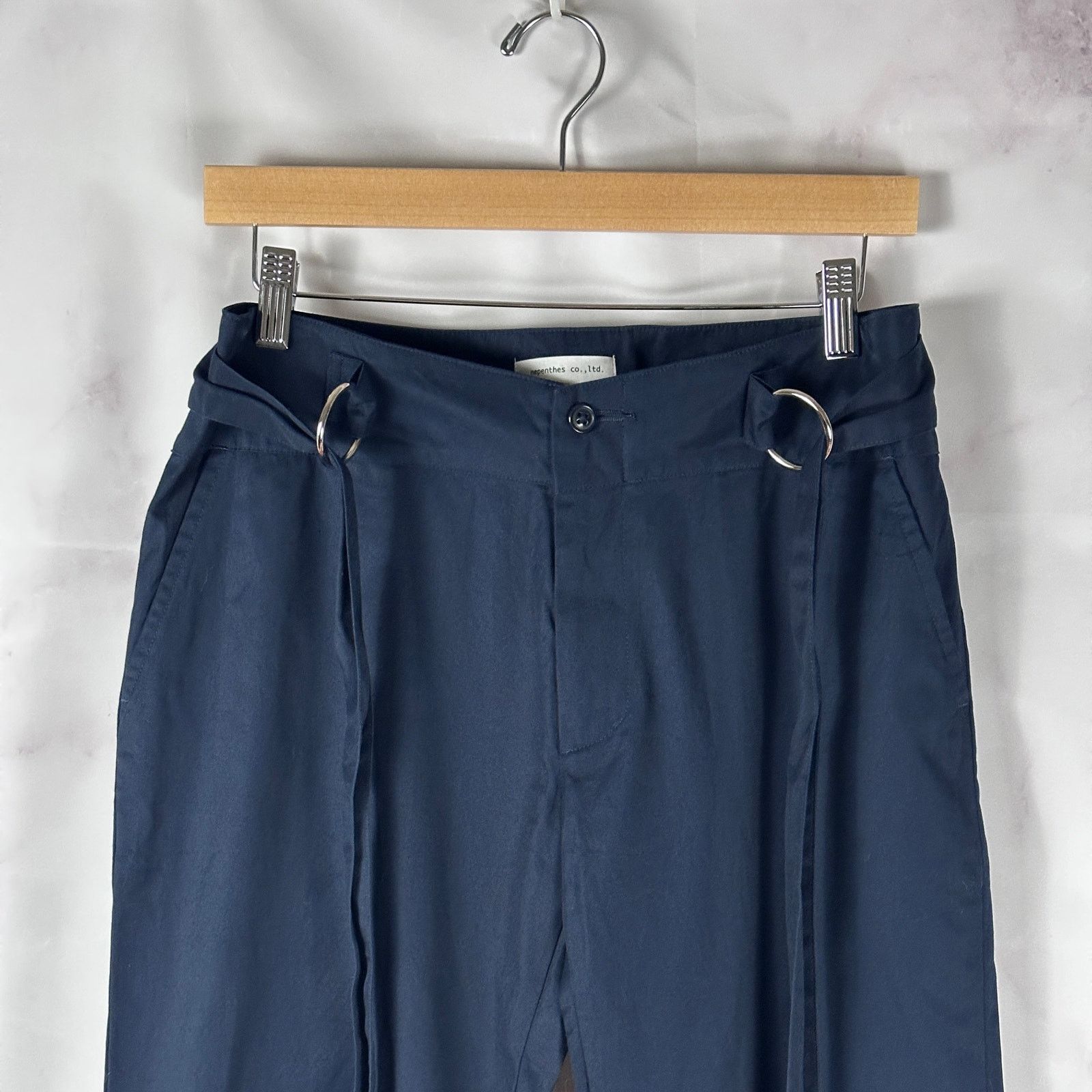 Nepenthes Navy Blue Waist Tie Pants Size US 31 - 2 Thumbnail