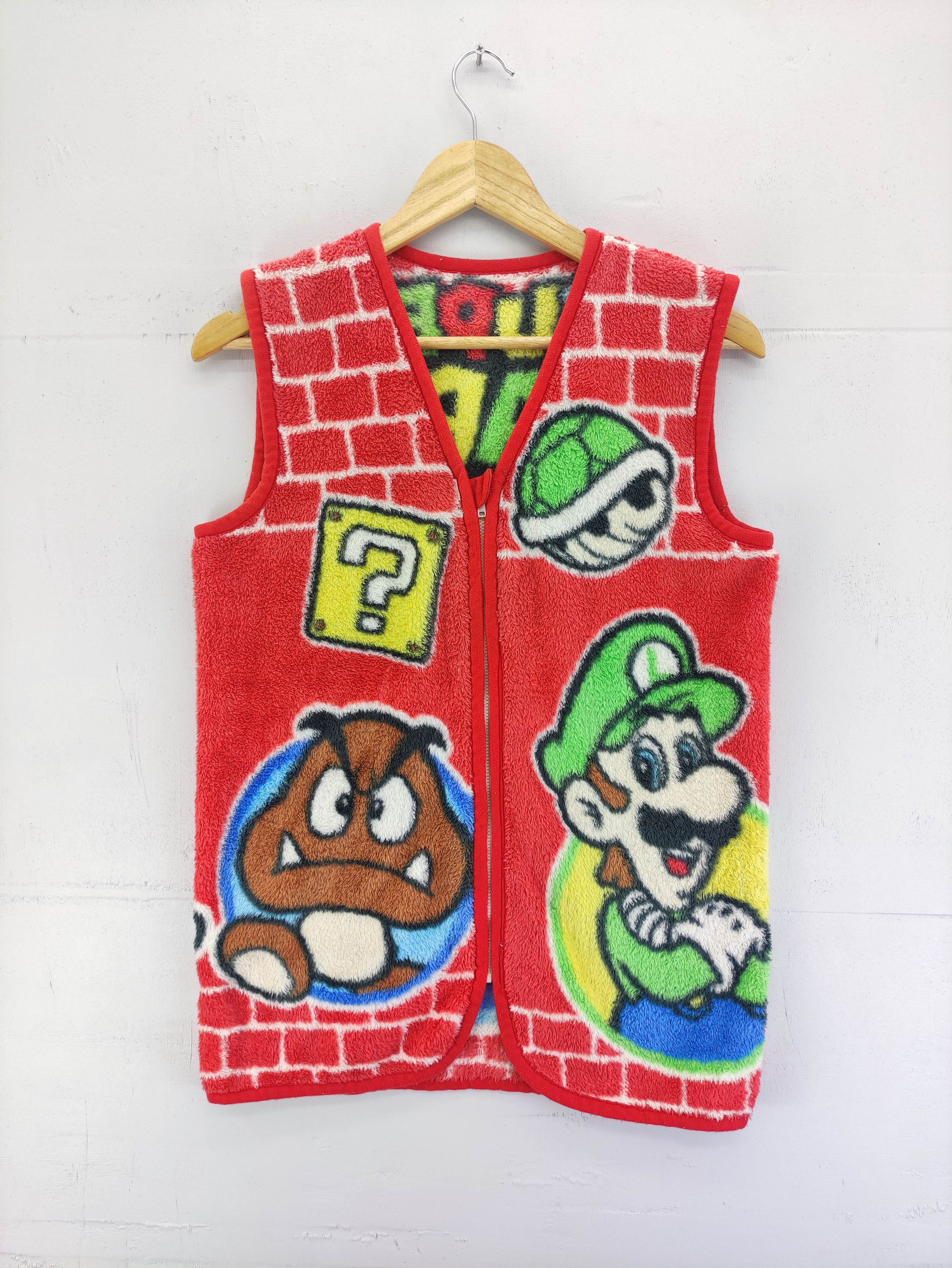Nintendo Vintage Super Mario Fleece Vest Zipper Size US S / EU 44-46 / 1 - 1 Thumbnail
