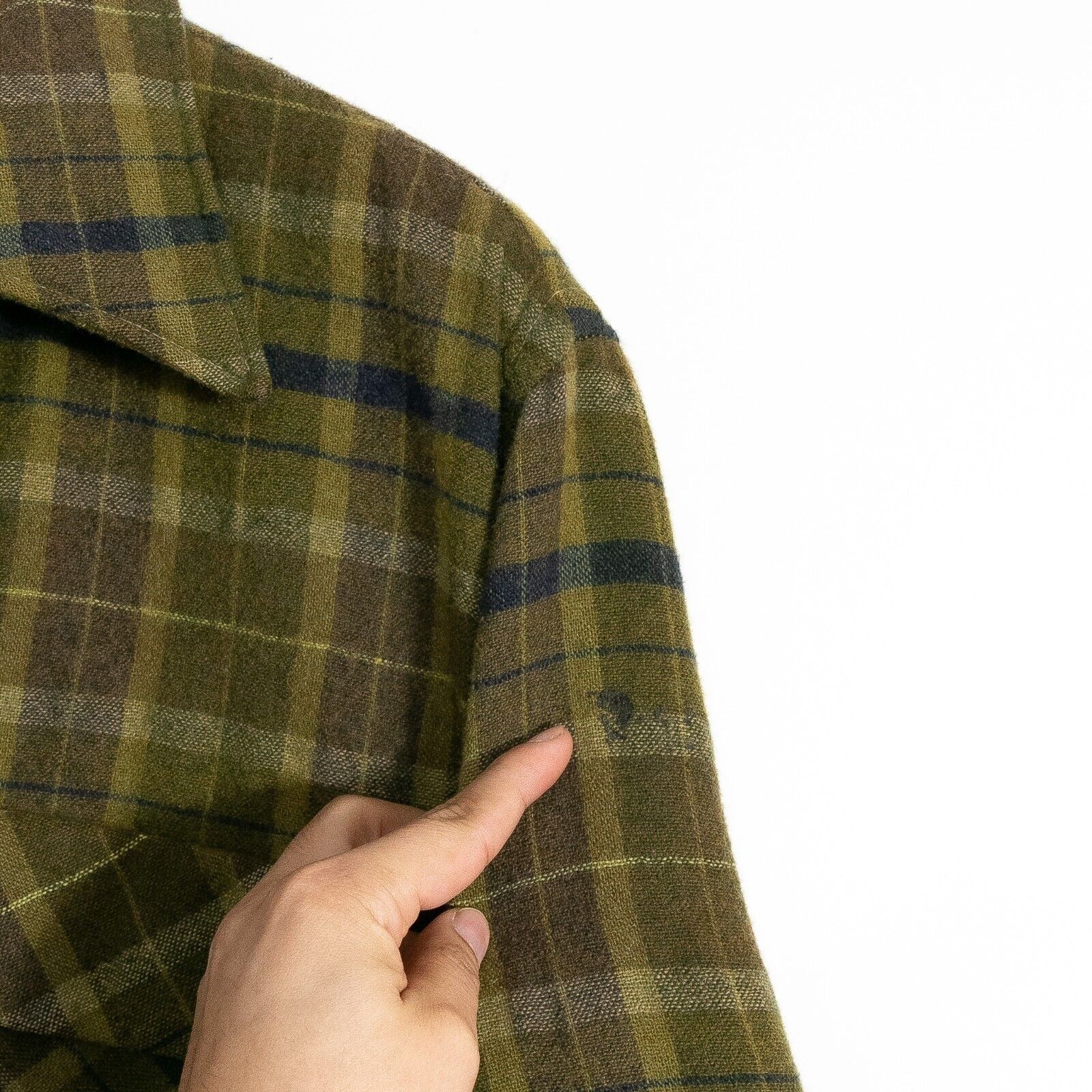 Sears × Vintage Vintage Sears Wool Button Up Shirt XL Long Sleeve Distressed Size US XL / EU 56 / 4 - 7 Thumbnail