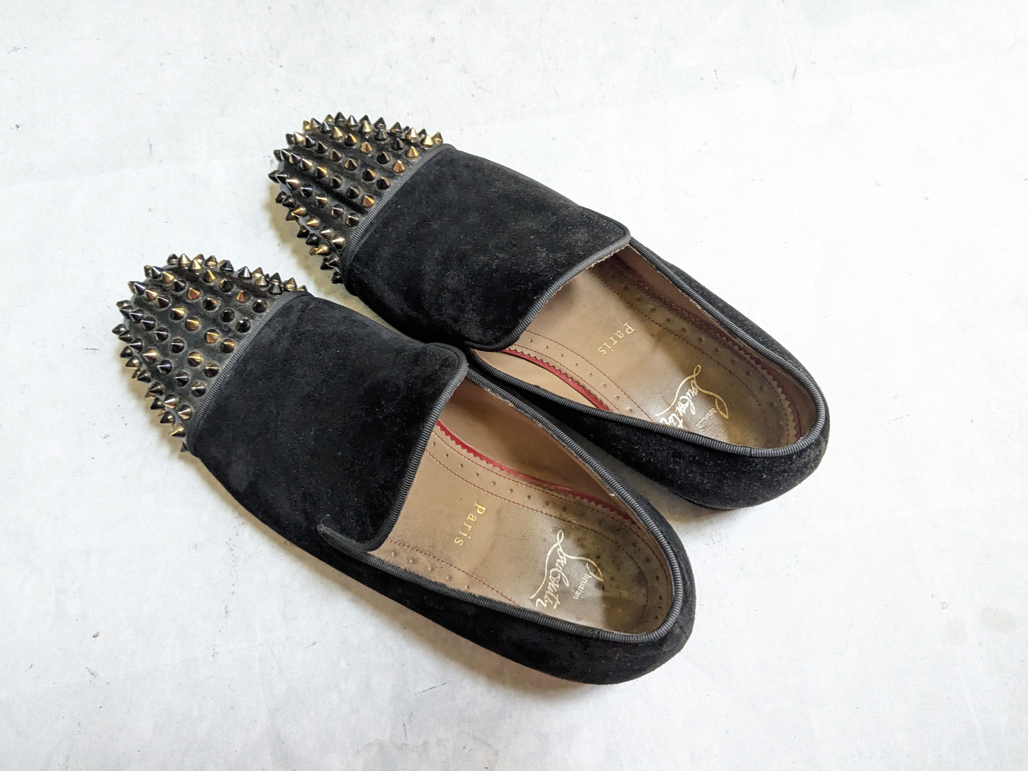 Christian Louboutin Christian Louboutin Spike Loafers Black Suede 9 42 Size US 9 / EU 42 - 12 Thumbnail