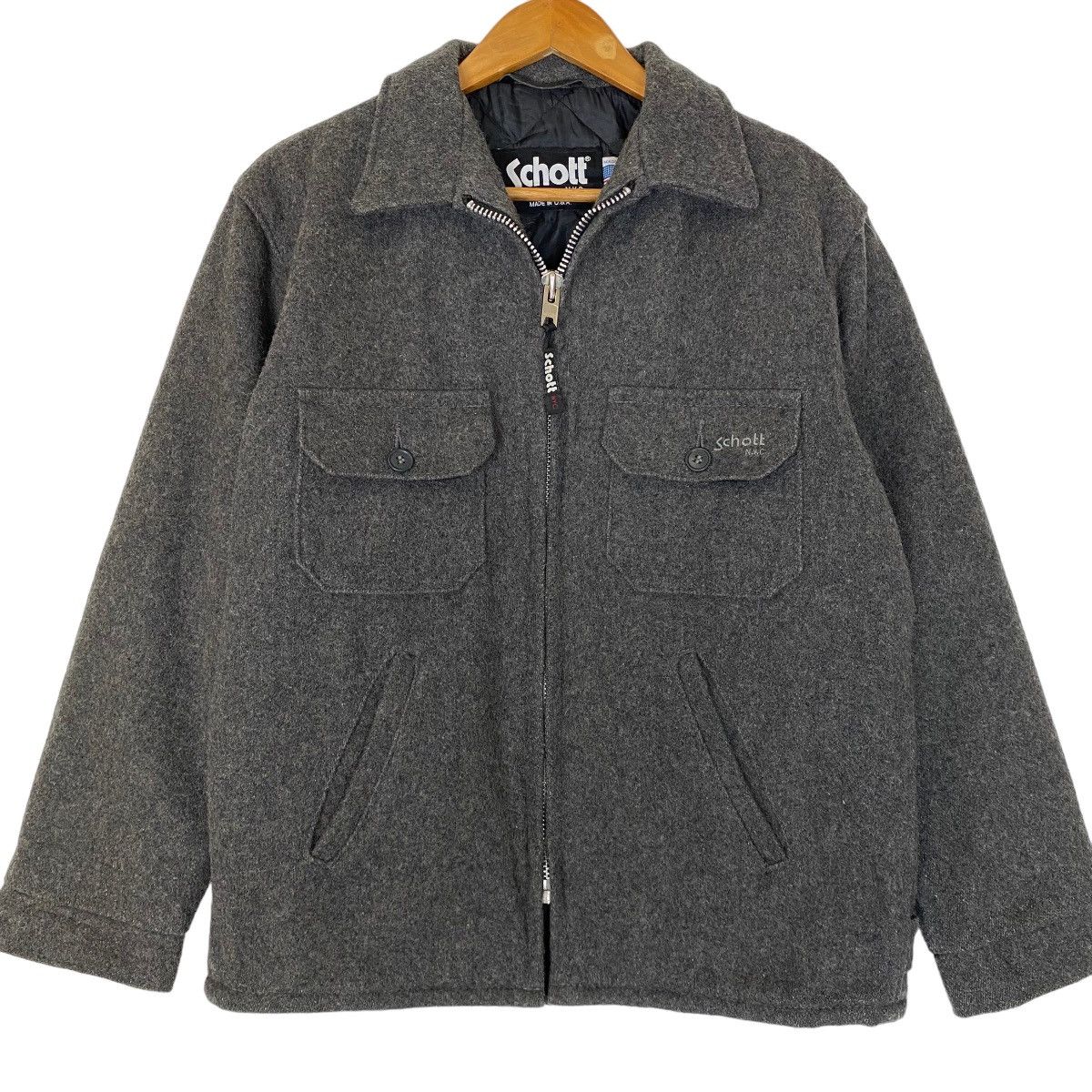 Schott ✨Vintage Schott NYC wool worker style zipper jacket Size US M / EU 48-50 / 2 - 3 Thumbnail
