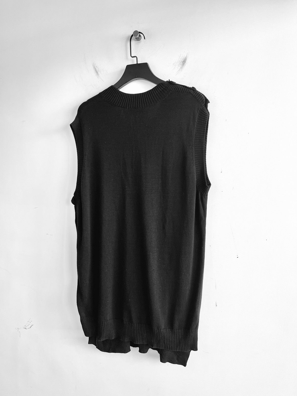 Yohji Yamamoto Yohji Yamamoto Pour Homme - 12G PLAIN STITCH V NECK VEST Size US L / EU 52-54 / 3 - 8 Thumbnail