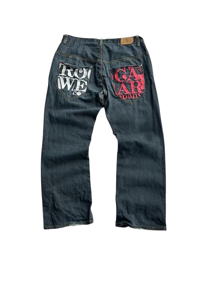 Vintage Rocawear Baggy Embroidered Pockets Japanese Jeans