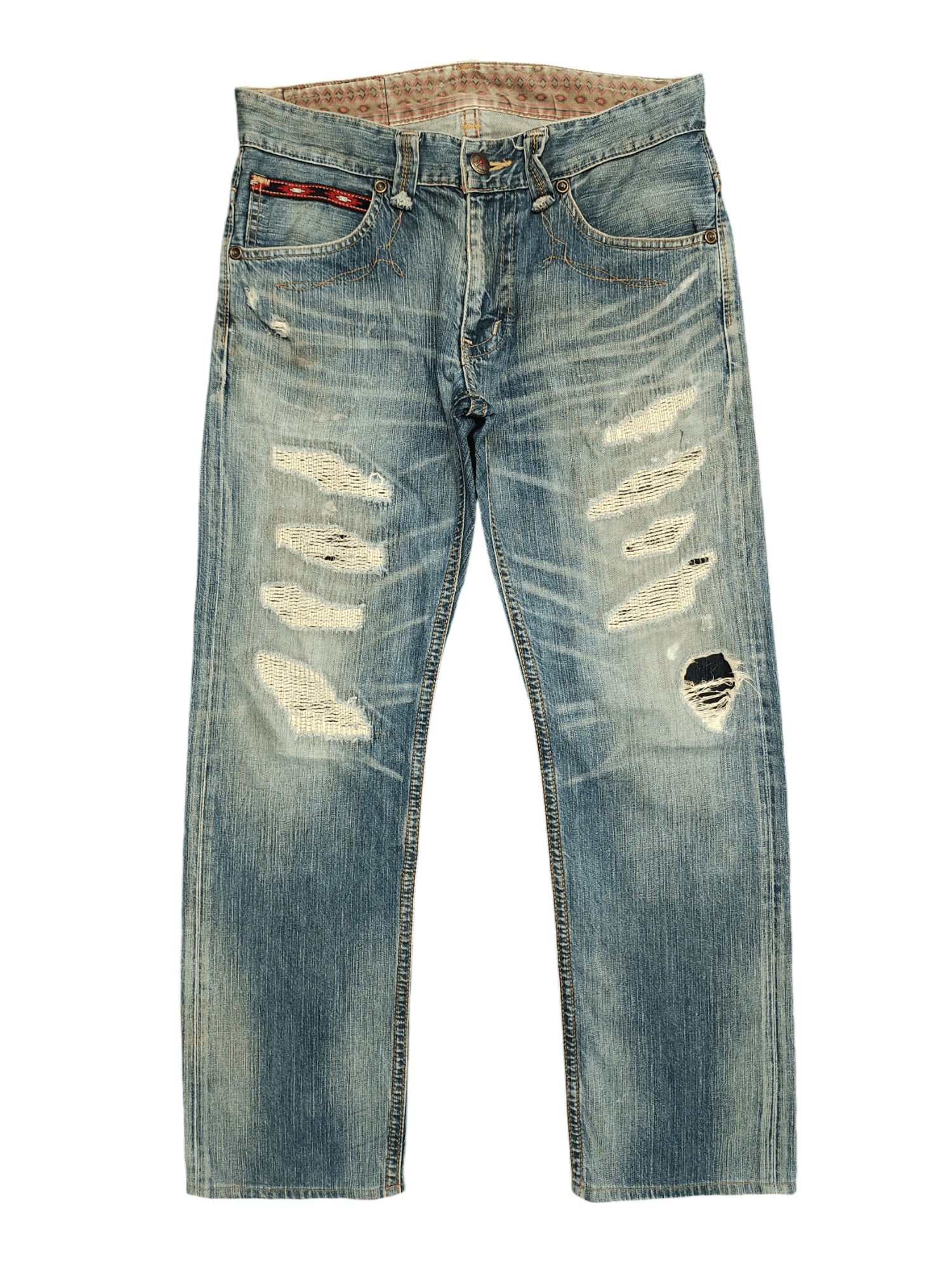 Kapital Vintage Edwin Xv Boro Distress Faded Denim Jean Size US 32 / EU 48 - 1 Thumbnail