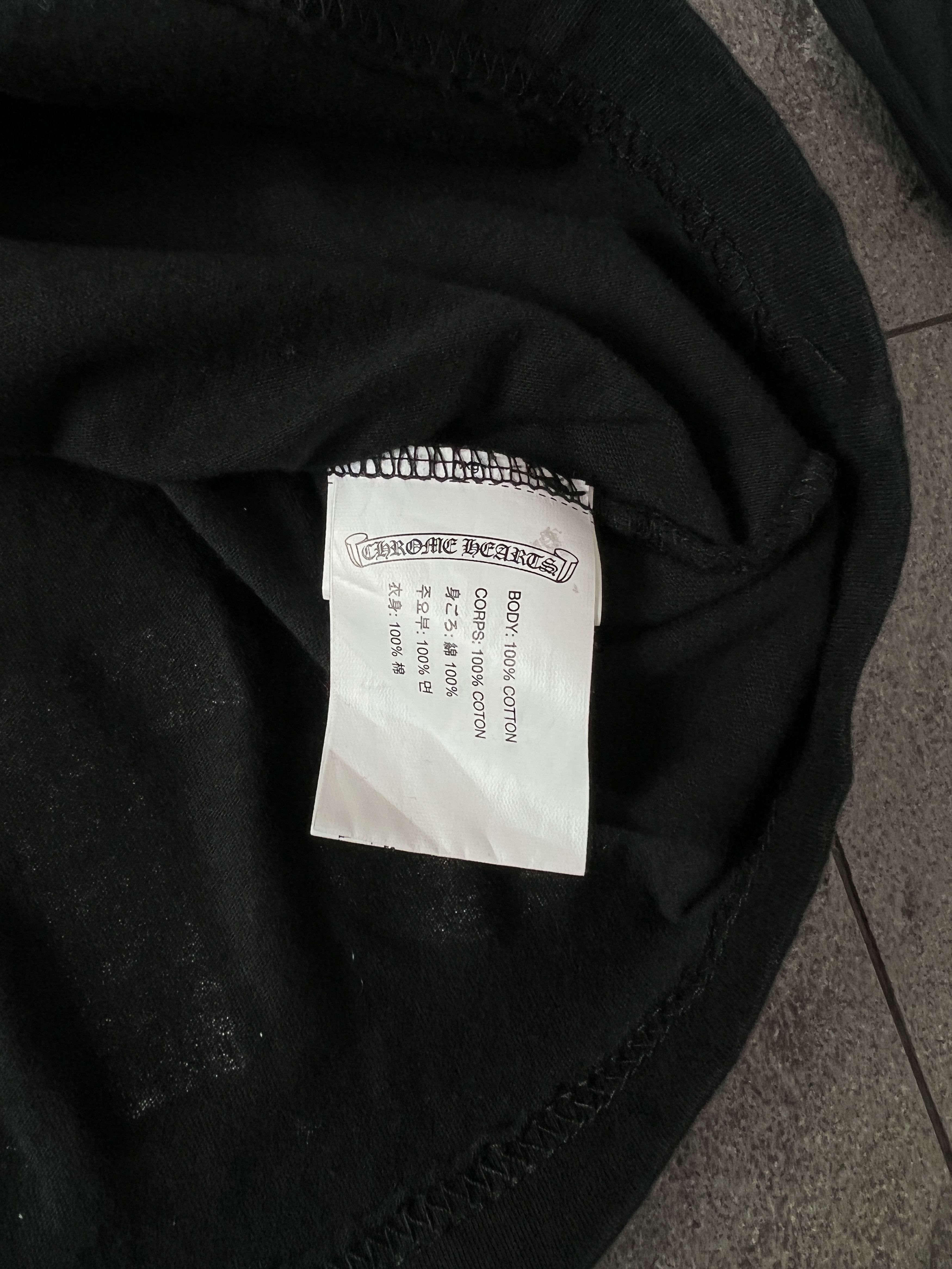 Chrome Hearts Chrome Hearts Staff L/S Pocket Tee Black Red Small Size US S / EU 44-46 / 1 - 7 Thumbnail