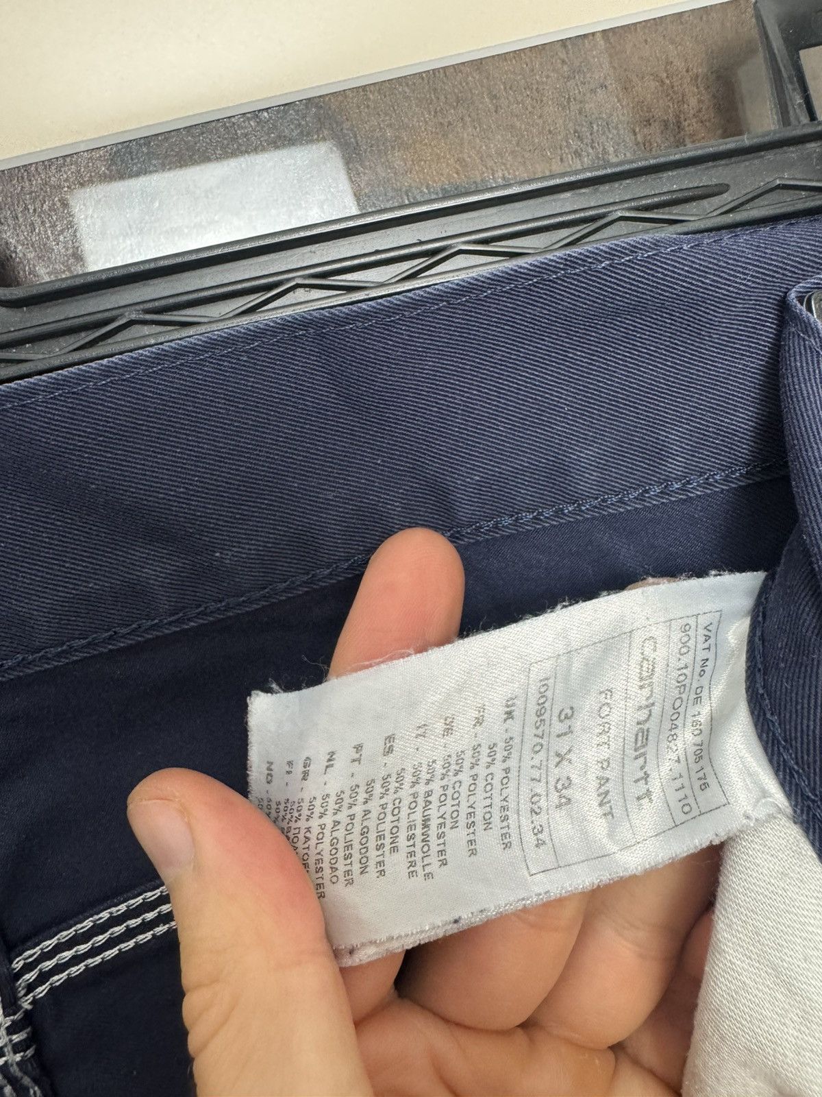 Carhartt Vintage Y2k Carhartt Fort Pant Washed Navy Rare Work Hype Size US 31 - 4 Thumbnail
