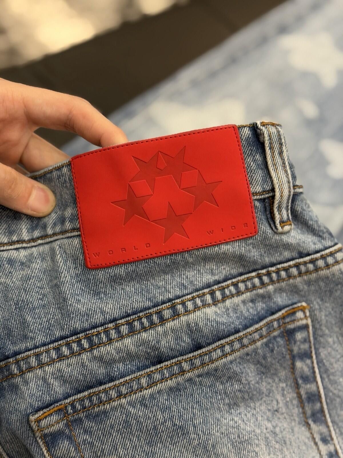 Sp5der Sp5der Men's Star Pattern Denim Jeans Button Zip (30) Size US 30 / EU 46 - 11 Thumbnail