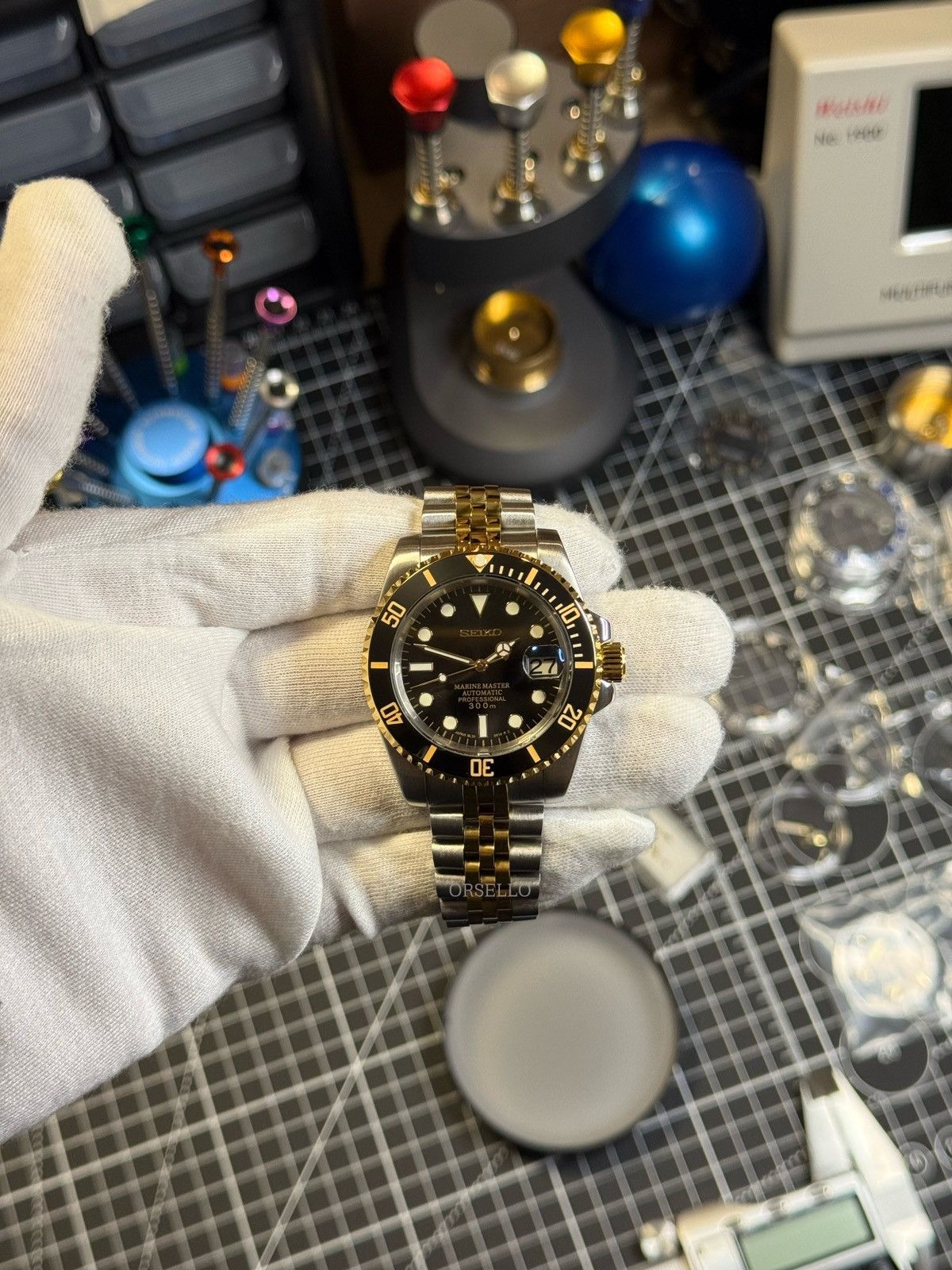 Seiko Seiko mod watch submariner two tone 40mm Size ONE SIZE - 2 Thumbnail
