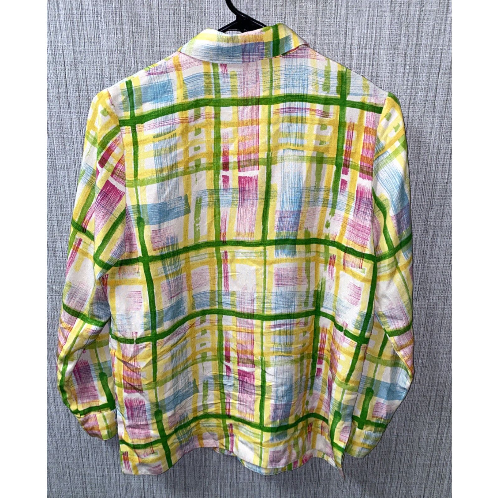 Saks Fifth Avenue Saks Fifth Avenue Silk Long Sleeve Shirt P Multicolor Button Up Woman Regular Casual Checkered Size S / US 4 / IT 40 - 5 Thumbnail