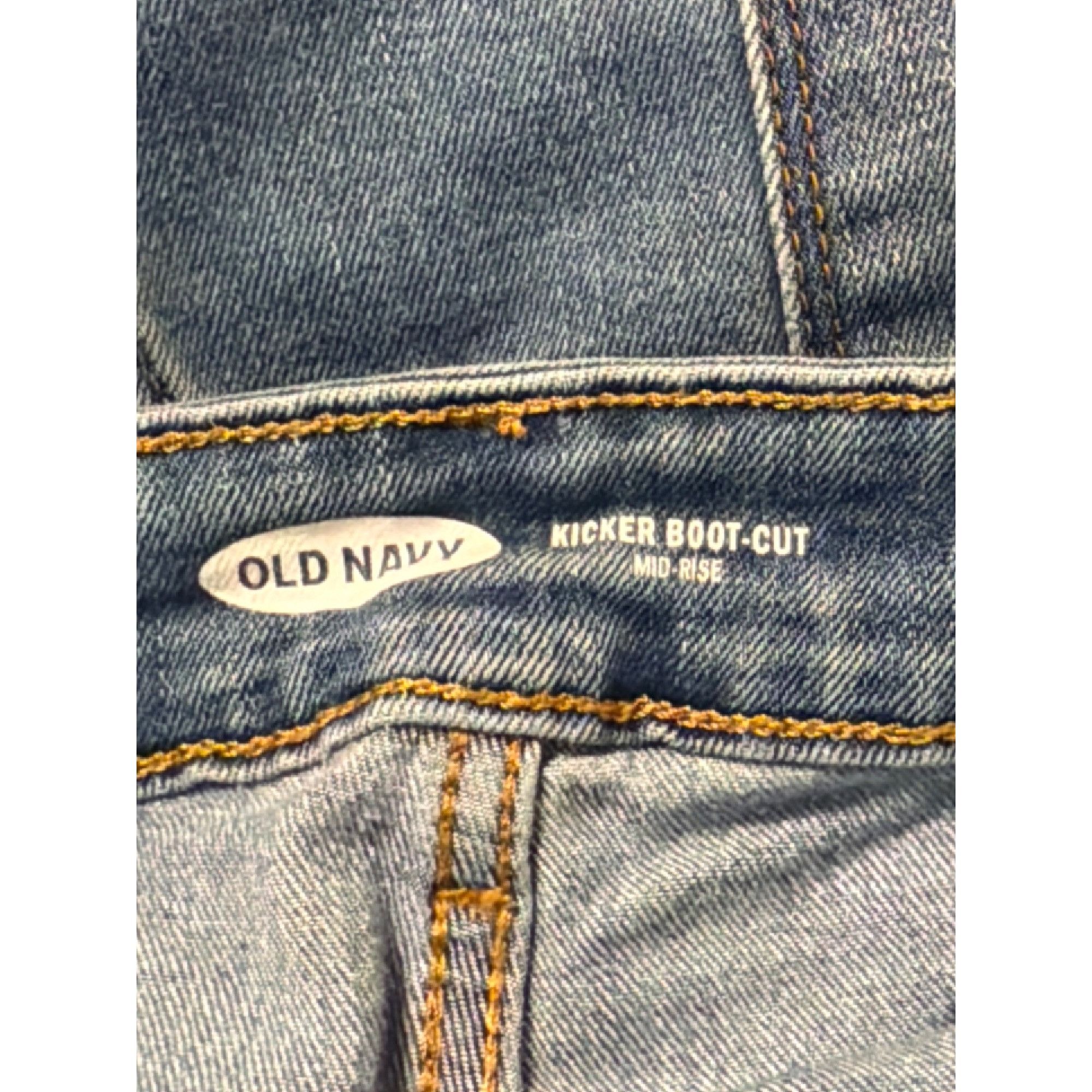 Old Navy Old Navy Kicker Boot Cut Mid Rise Blue Jeans Denim Cotton Bl Size 42" / US 20 - 4 Thumbnail