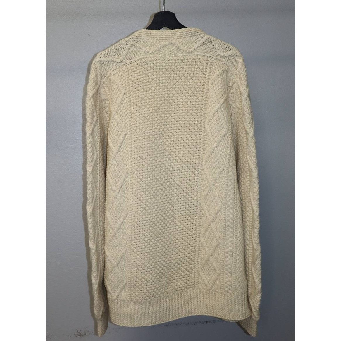 Vintage Quill’s Woolen Market Ireland Hand Knitted Pure Wool Cream Size US L / EU 52-54 / 3 - 5 Thumbnail