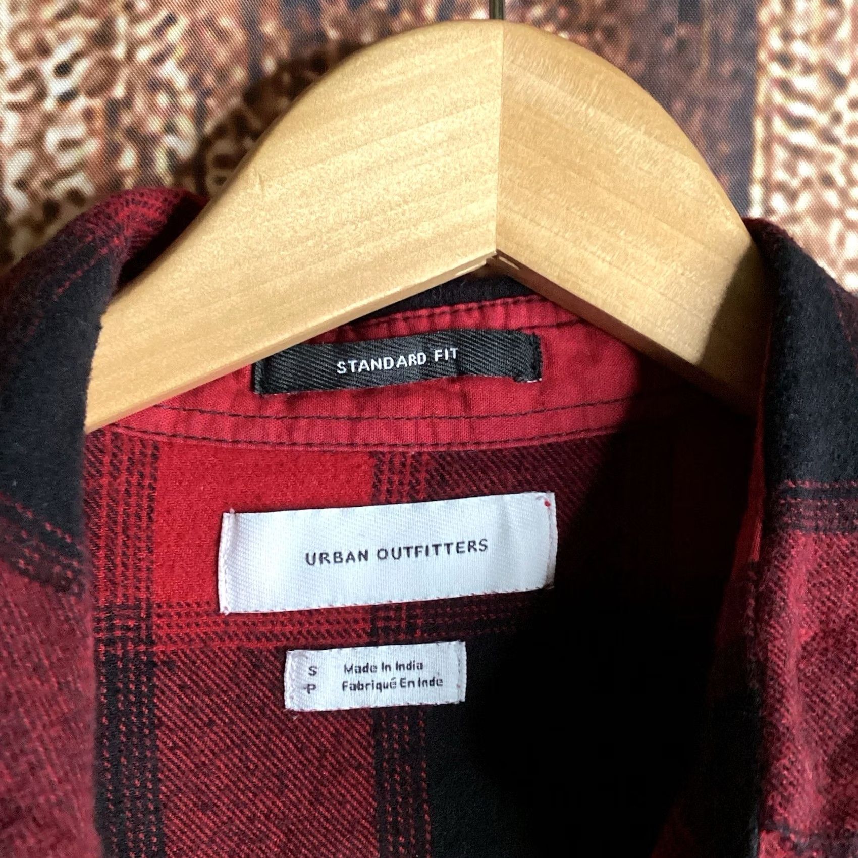 Urban Outfitters Urban Outfitters Button-Up Shirt S Regular Red Plaid Cotton Flannel Long Sleeve Size US S / EU 44-46 / 1 - 2 Thumbnail