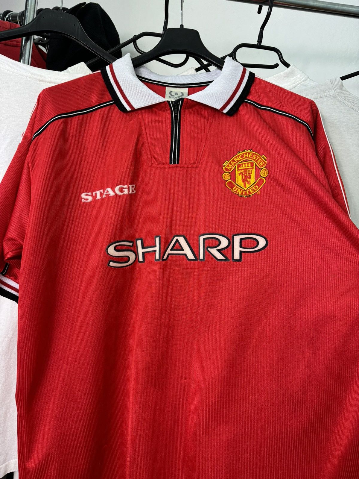 Vintage Vintage Manchester United Sharp Logo Jersey blokecore y2k Size US XL / EU 56 / 4 - 3 Thumbnail