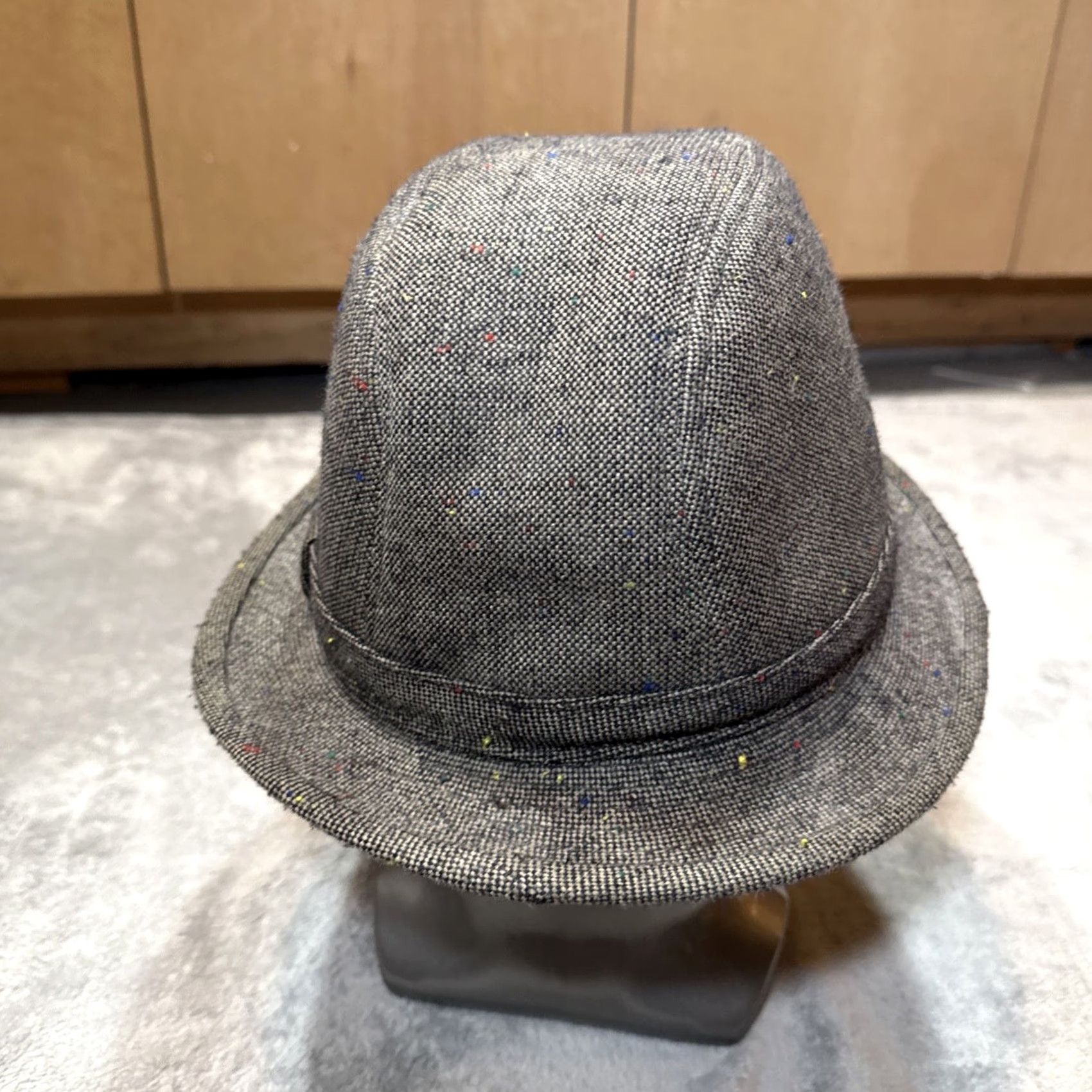 Pendleton VINTAGE Pendleton Fedora Hat Mens Size L Tweed Wool Speckled Gray 70s Walking Hat Size ONE SIZE - 4 Thumbnail