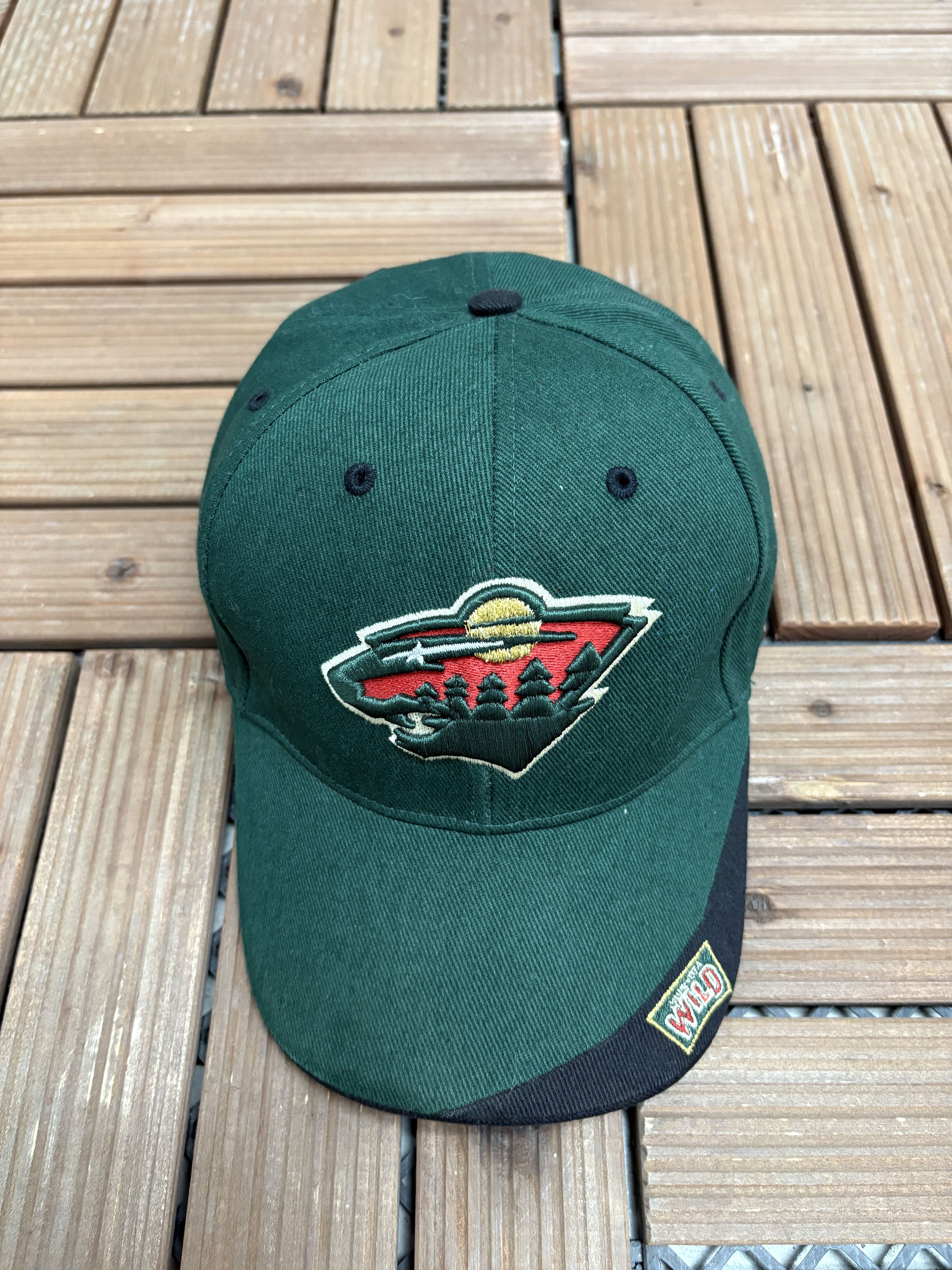 Vintage Minnesota Wild Vintage Green Strap Back Hat Cap Size ONE SIZE - 2 Thumbnail