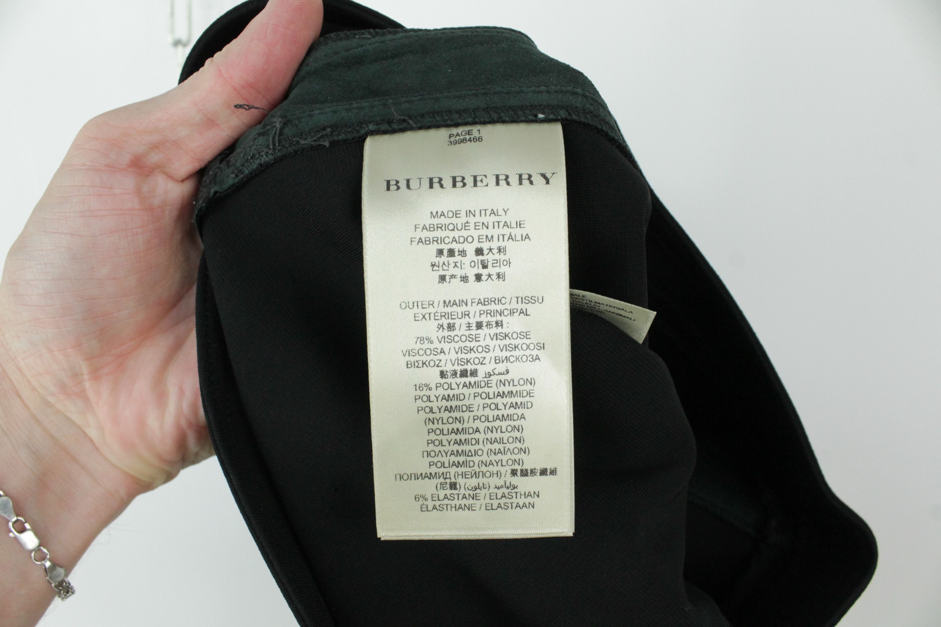 Burberry Burberry London Black Leggings Leather Side Panel Skinny Size 27" / US 4 / IT 40 - 6 Thumbnail