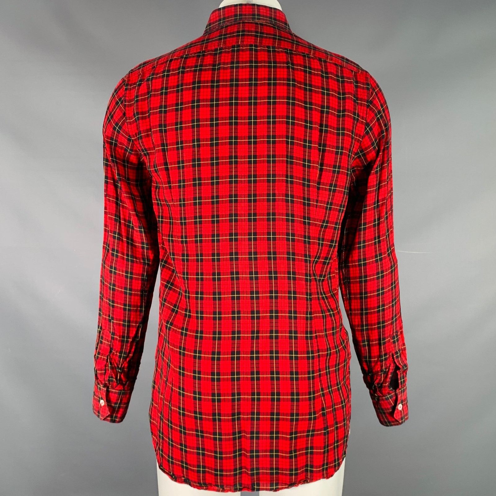 Other Size M Red Black Plaid Lyocell Button Up Long Sleeve Shirt Size US M / EU 48-50 / 2 - 3 Thumbnail