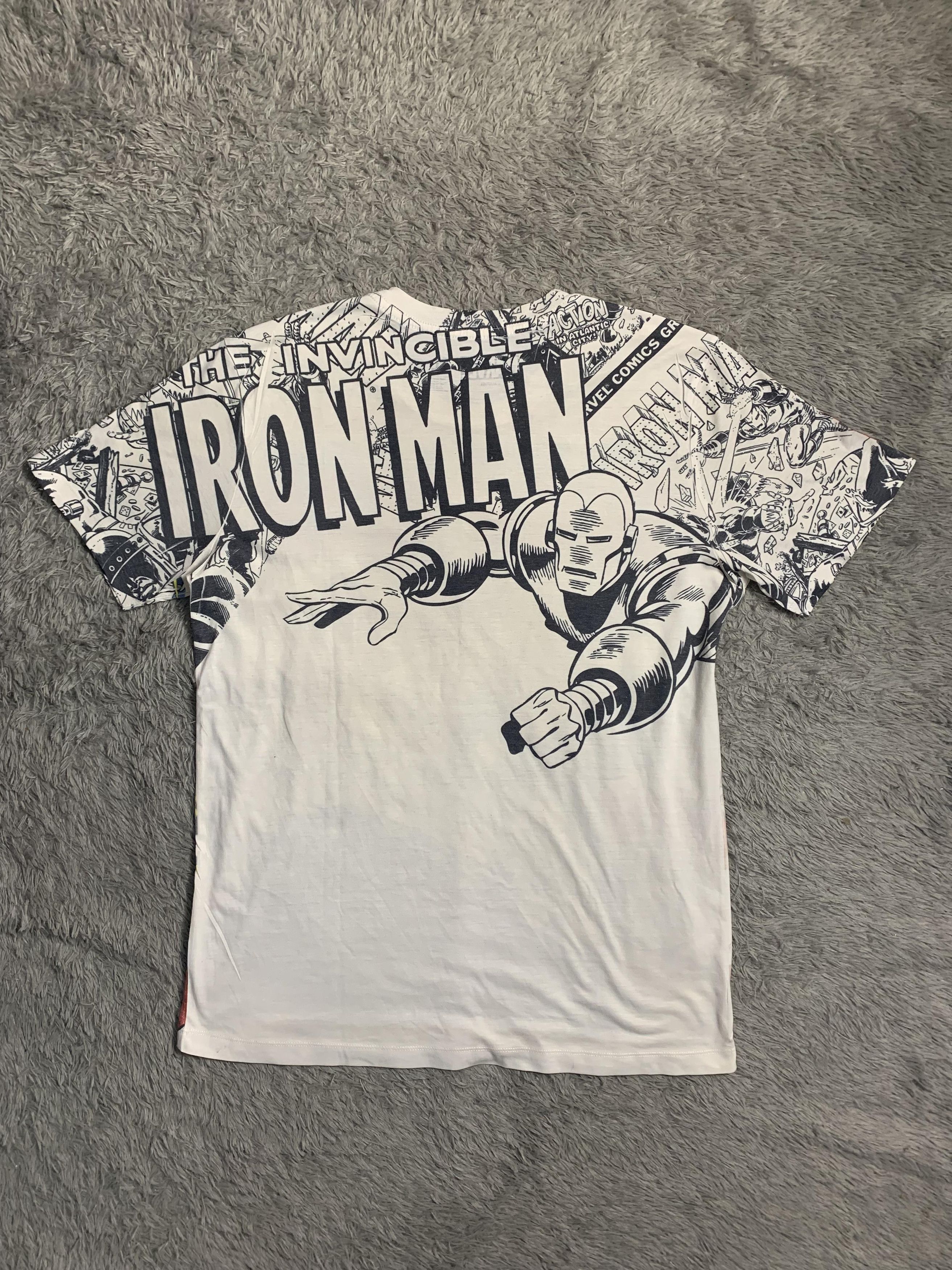 Vintage Vintage 90s Marvel Comics Iron Man All Over Print AOP Tee Size US L / EU 52-54 / 3 - 10 Thumbnail