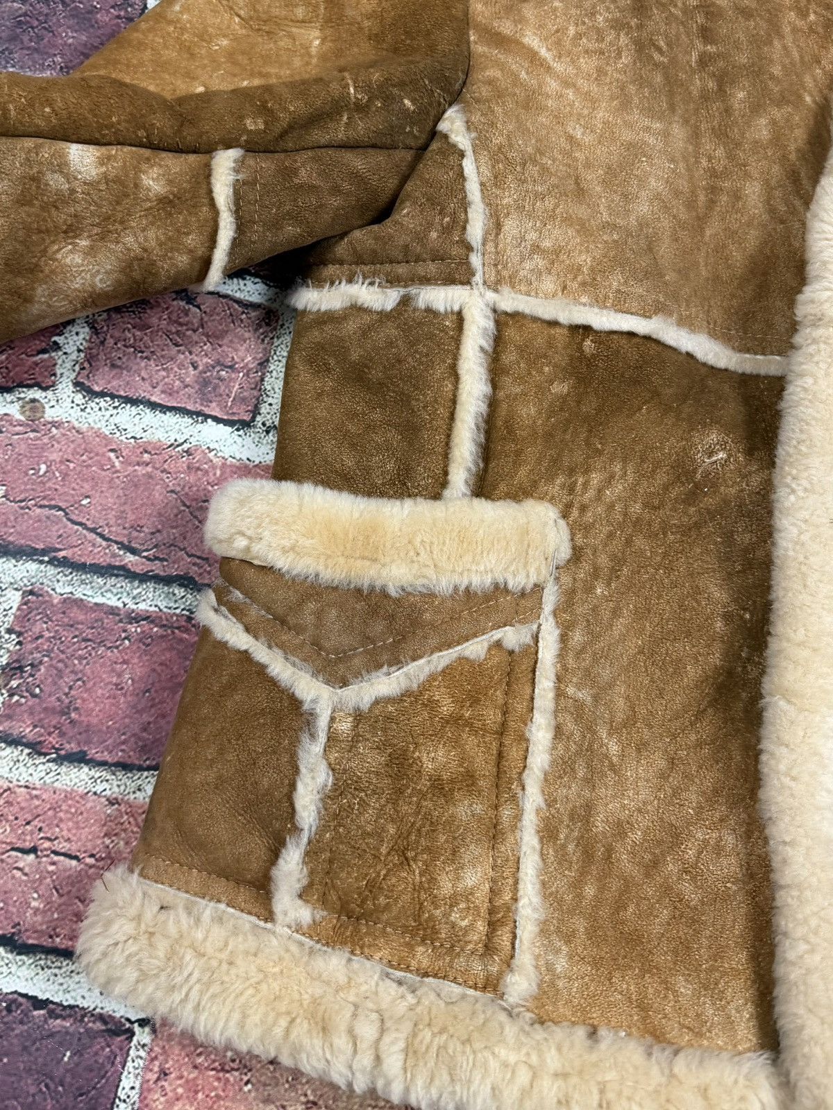 Sears Shearling Sheepskin Rancher Coat Lamb Skin Leather Marlboro Size US L / EU 52-54 / 3 - 12 Thumbnail