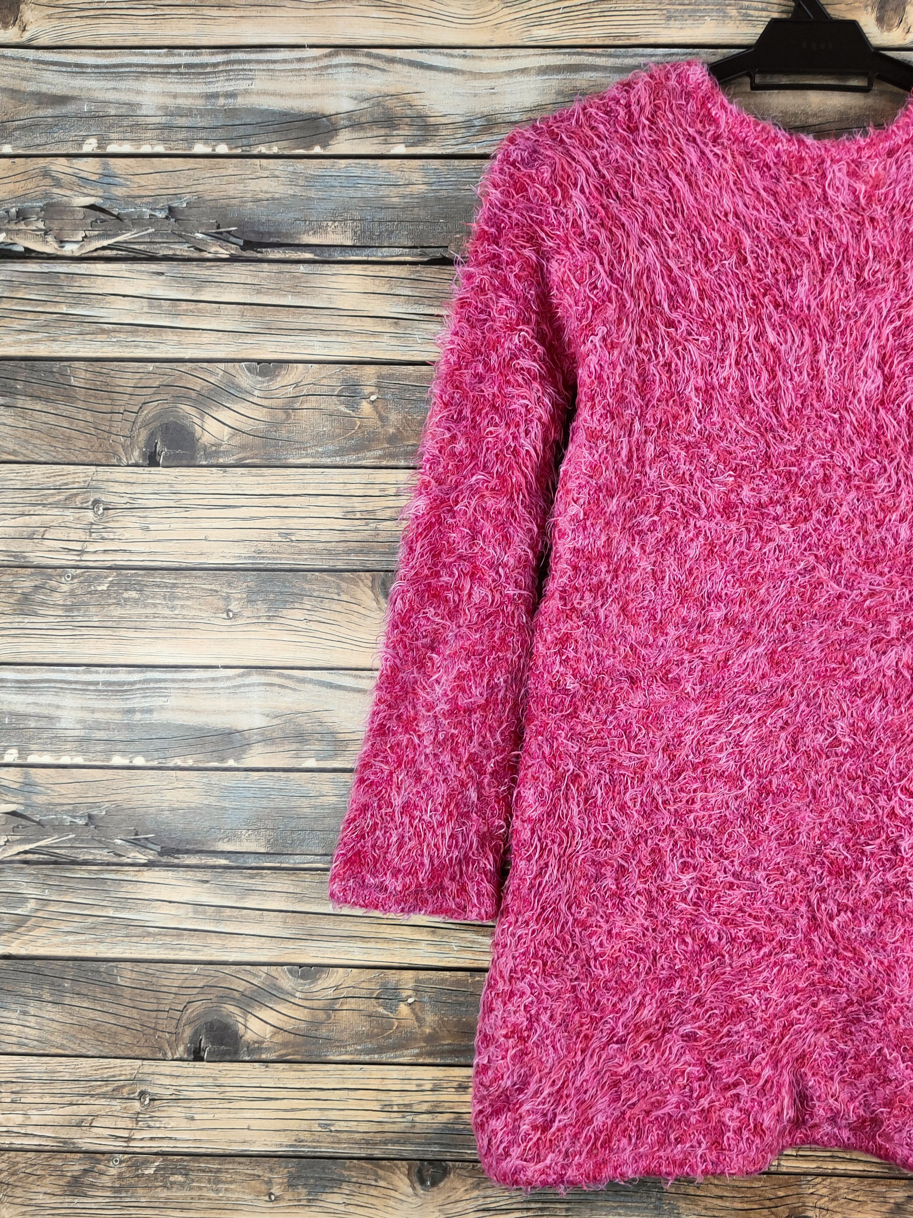 Japanese Brand DL Free's Shop Red Fur Mohair Knitwear #46-535 Size M / US 6-8 / IT 42-44 - 8 Thumbnail