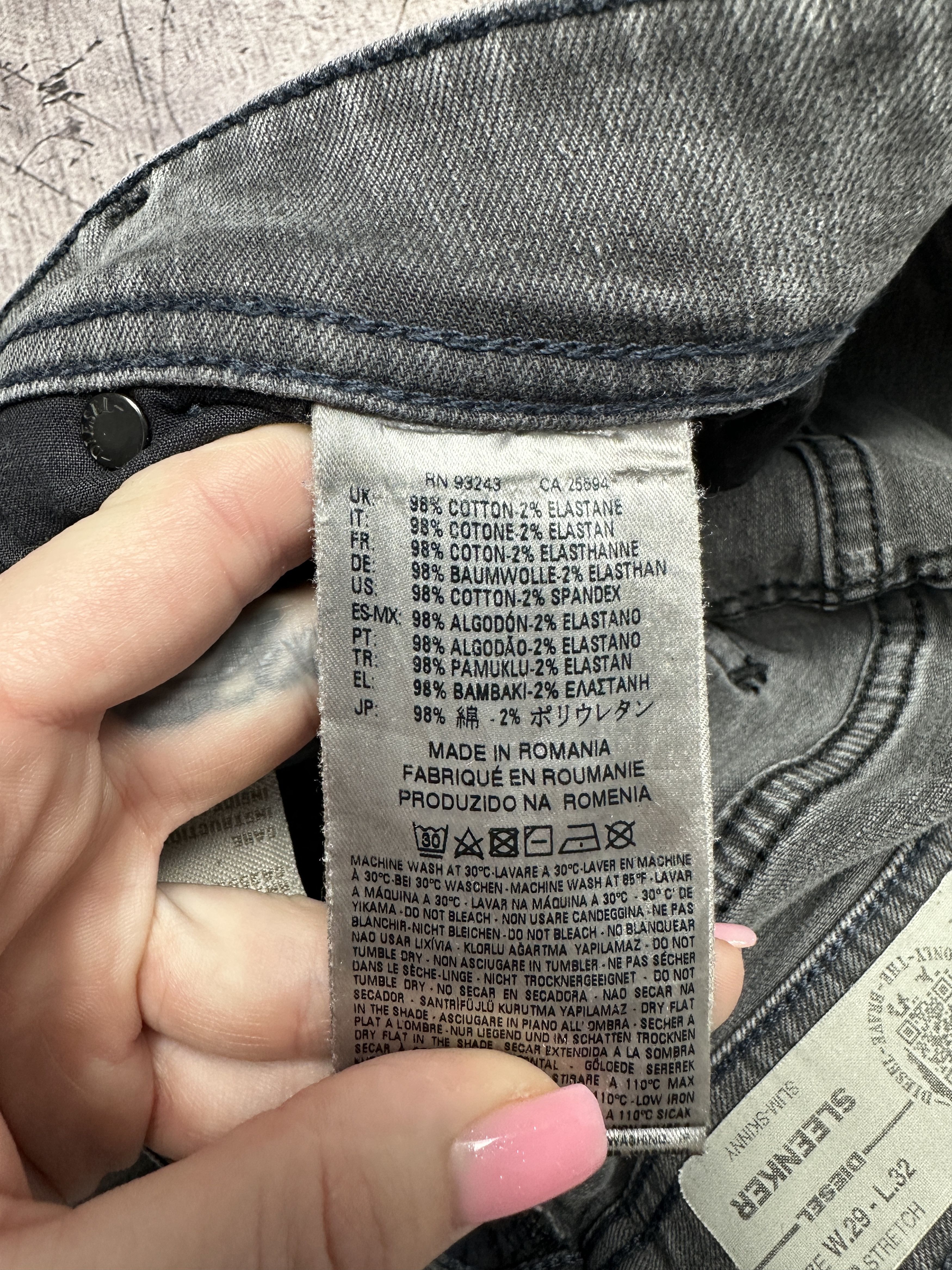 Diesel Diesel Sleenker Mens Denim Pants Jeans Size US 29 - 5 Thumbnail