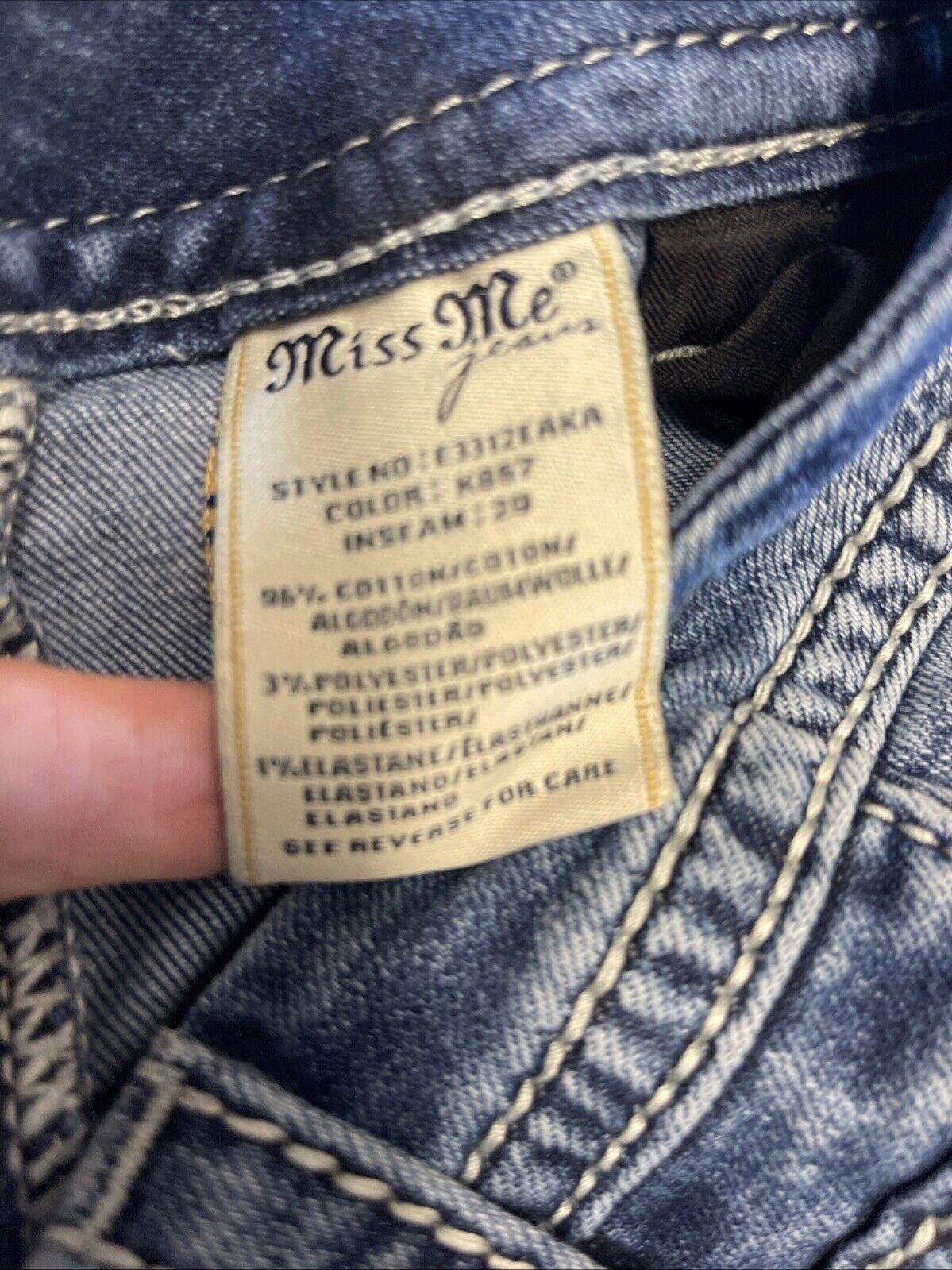 Designer Miss Me Jeans Womens 29 Blue Stretch Blend Denim Capri Size 29" - 9 Thumbnail