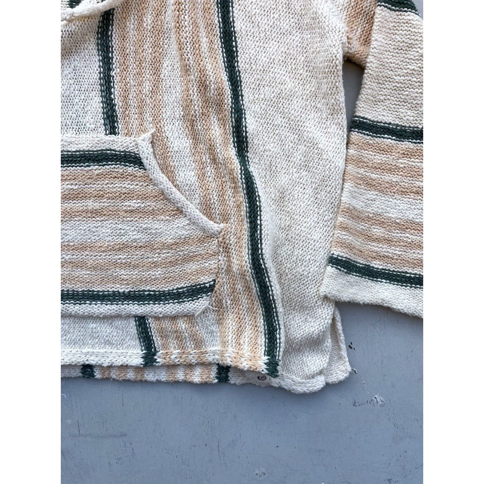 Rip Curl RIP CURL Women's Hoodie Multicolor Striped S Beach Cotton Hippie Boho Camp Hoodie Sweater Long Sleeve Open Oversized Casual Sea/Beach Vest? Size S / US 4 / IT 40 - 5 Thumbnail