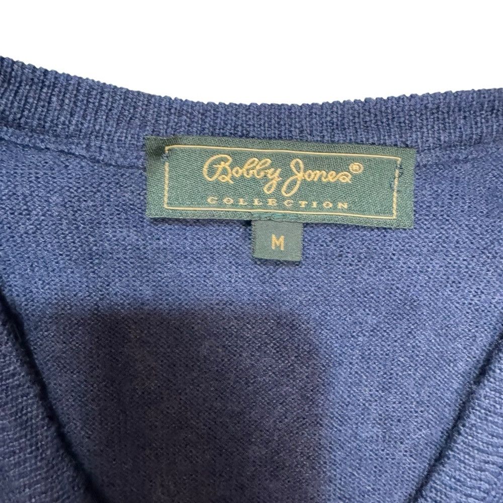 Bobby Jones Bobby Jones Signature 100% Merino Wool V-Neck Blue Made In Size US M / EU 48-50 / 2 - 5 Thumbnail
