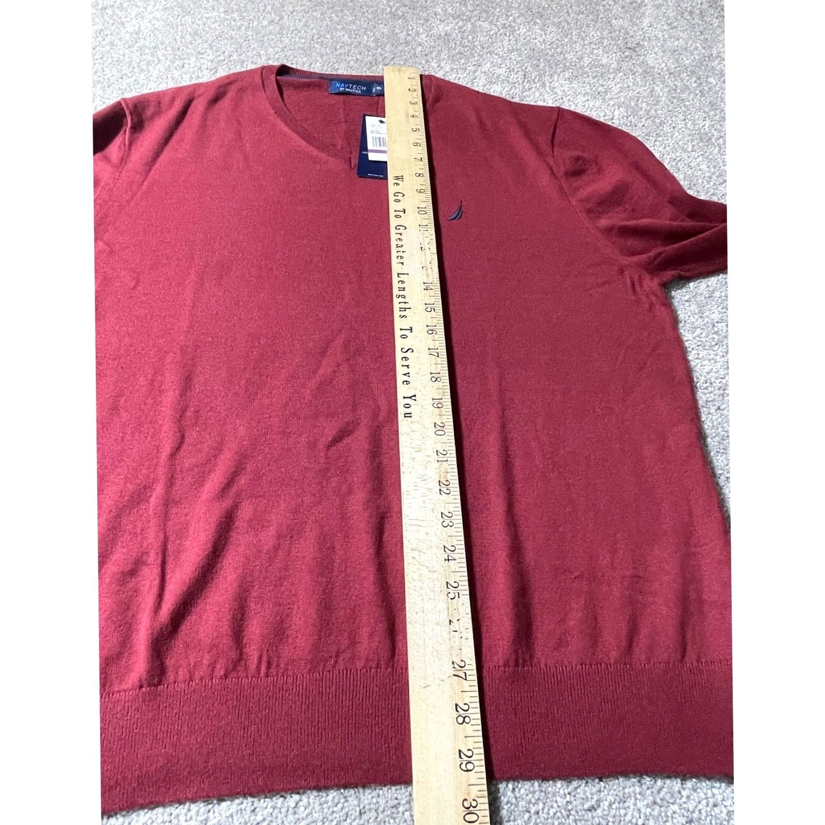Nautica Nautica NAVTECH Sweater XXL Crimson Red Classic Business Casual Preppy Layering Pullover Men Size US XXL / EU 58 / 5 - 4 Thumbnail