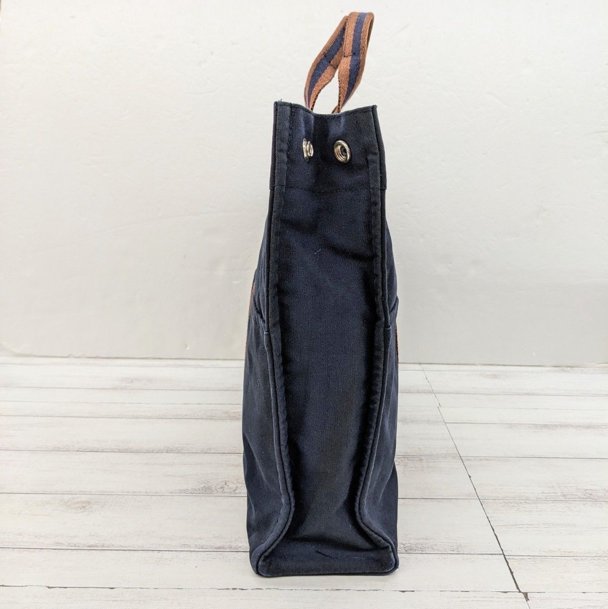 Hermes Sac cabas Hermes vintage toile bleu marine Size ONE SIZE - 4 Thumbnail