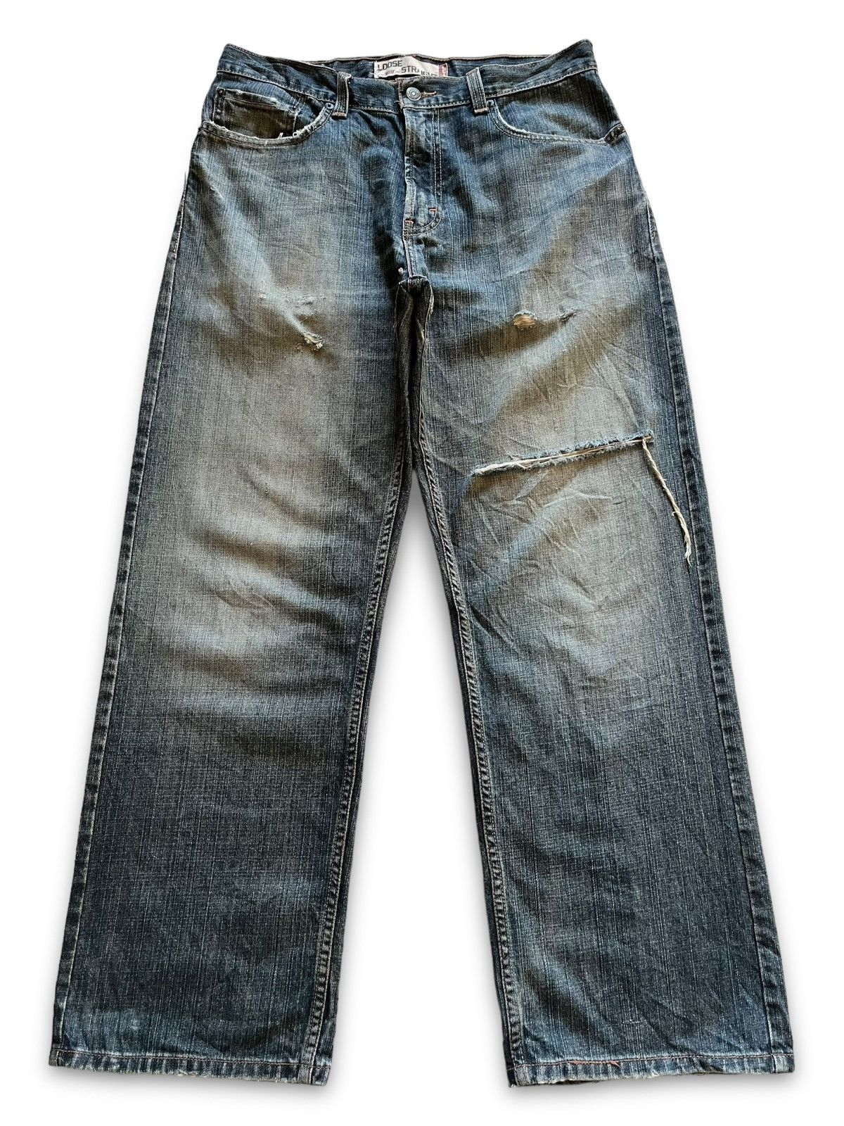 Levis Jeans 80s Ripped Jeans Vintage 80s Levis 569 Blue Wash