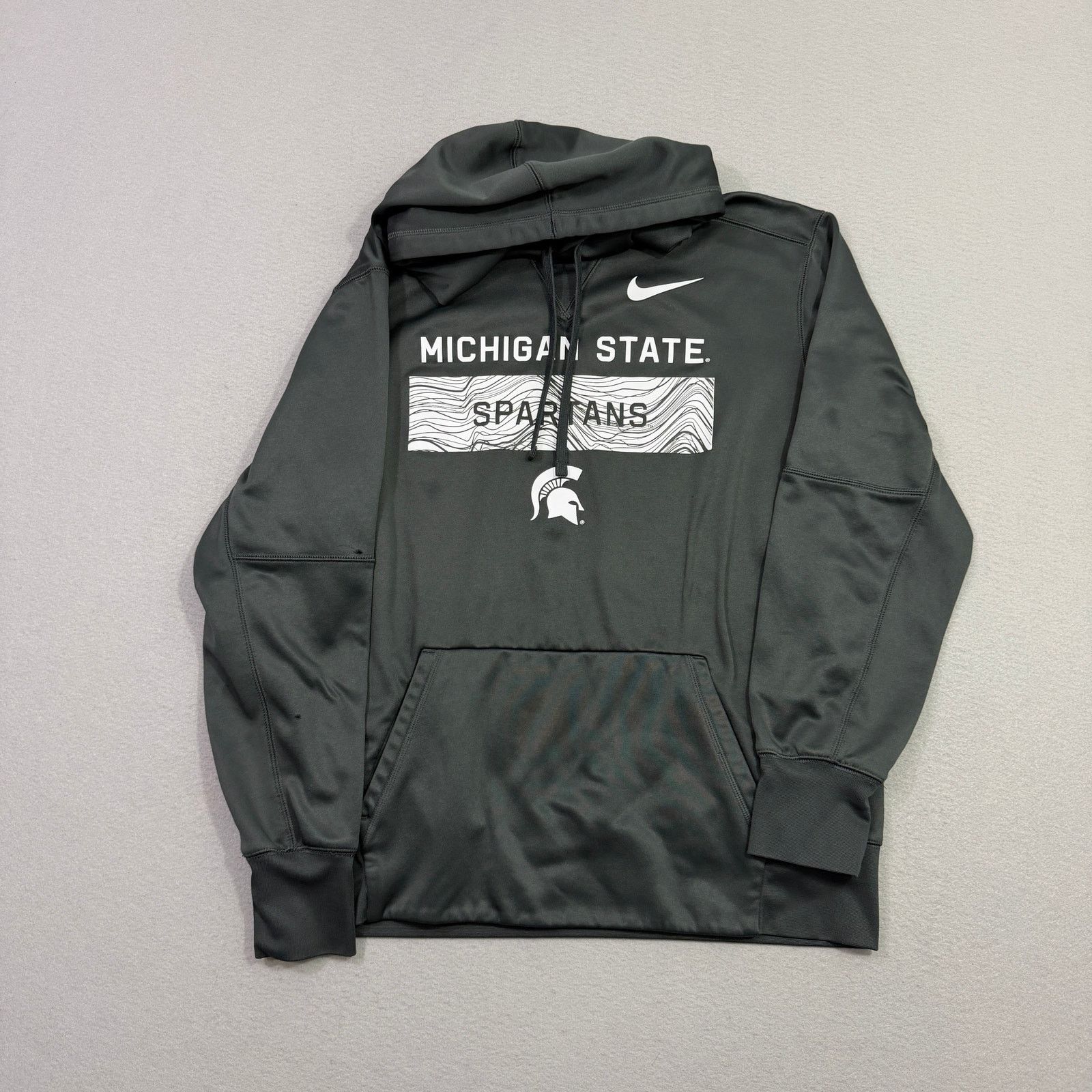 Nike Nike Michigan State Spartans Hoodie Men's Large Gray Size US L / EU 52-54 / 3 - 1 Thumbnail