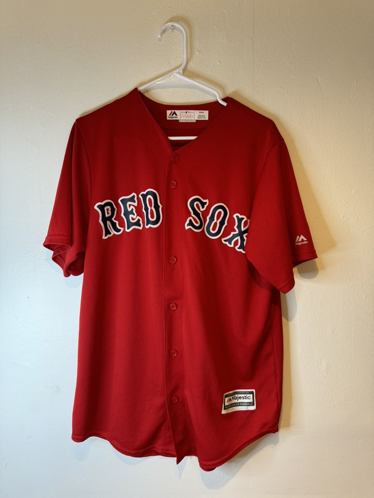 Majestic Boston Red Sox Jersey Size 40 M Red Majestic MLB Cool Base Size US M / EU 48-50 / 2 - 1 Thumbnail