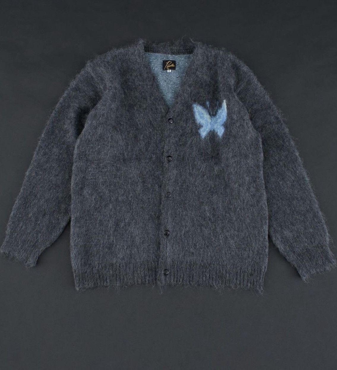 トップス Needles Mohair Papillon Cardigan Grey Papillon Mohair Cardigan – La Garçonne